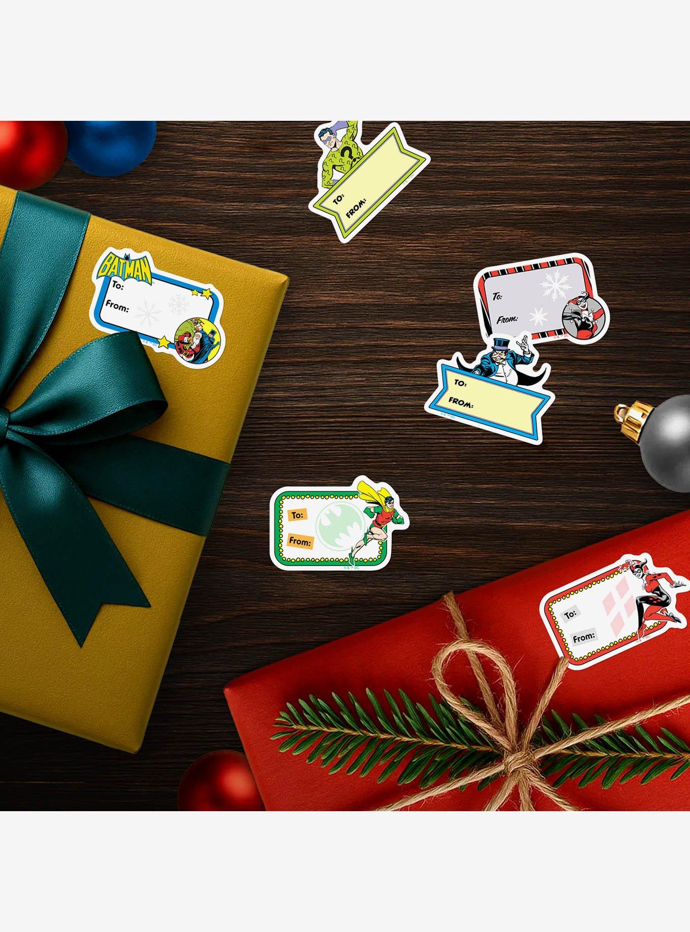DC Comics Batman Character Christmas Labels Miscellaneous 100ct Sticker Pack