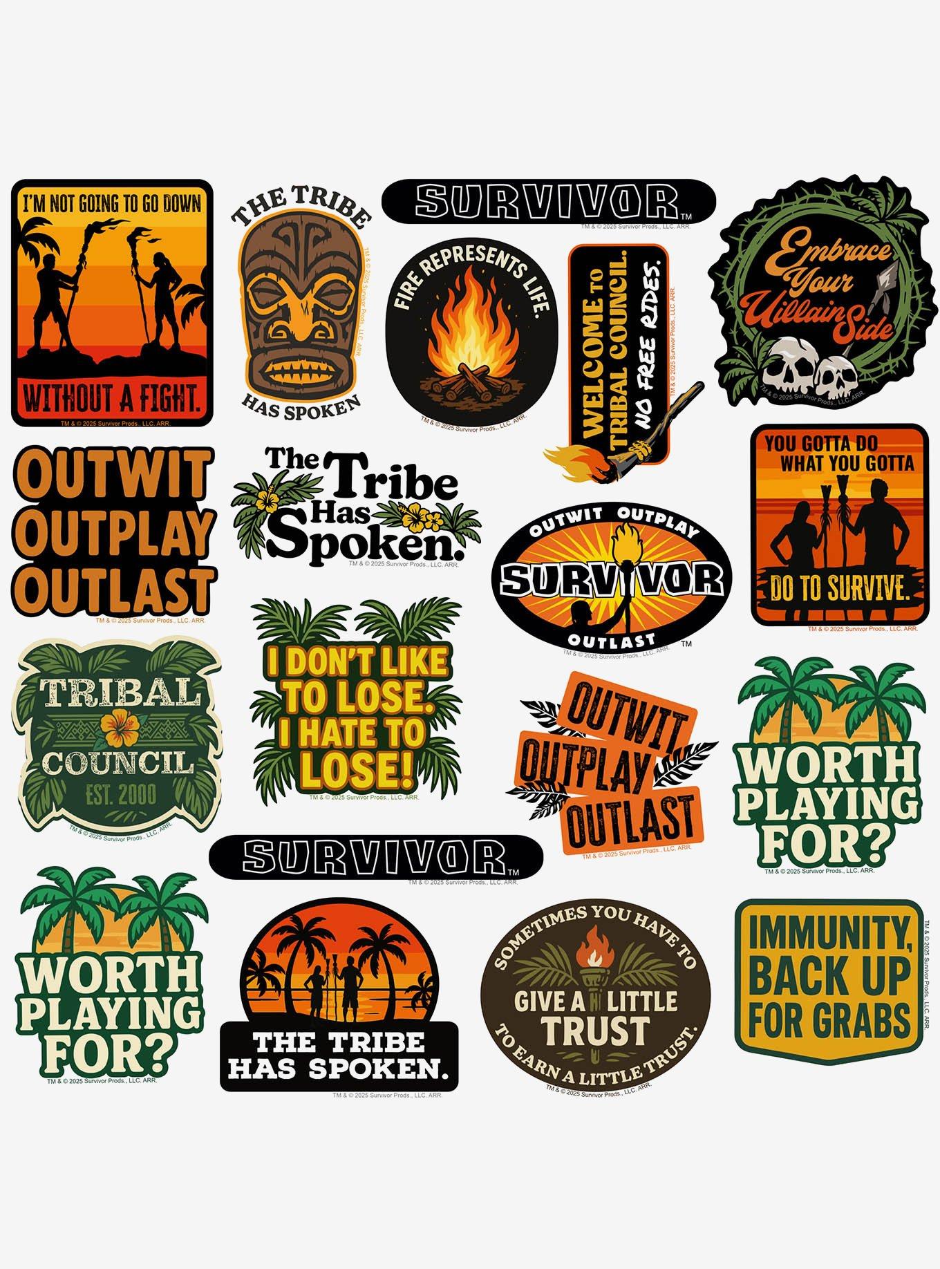 Survivor Iconic Quotes Miscellaneous 100ct Sticker Pack, , alternate