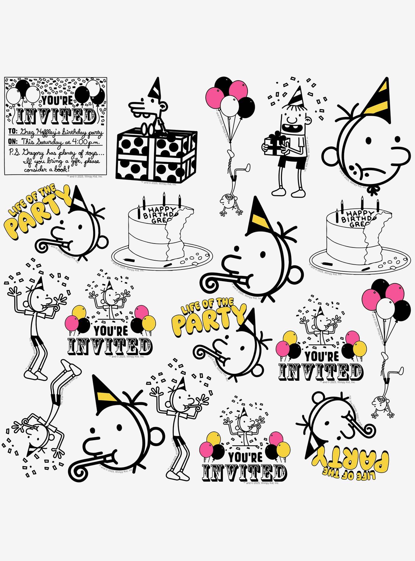 Diary of A Wimpy Kid: Partypooper Miscellaneous 100ct Sticker Pack, , alternate