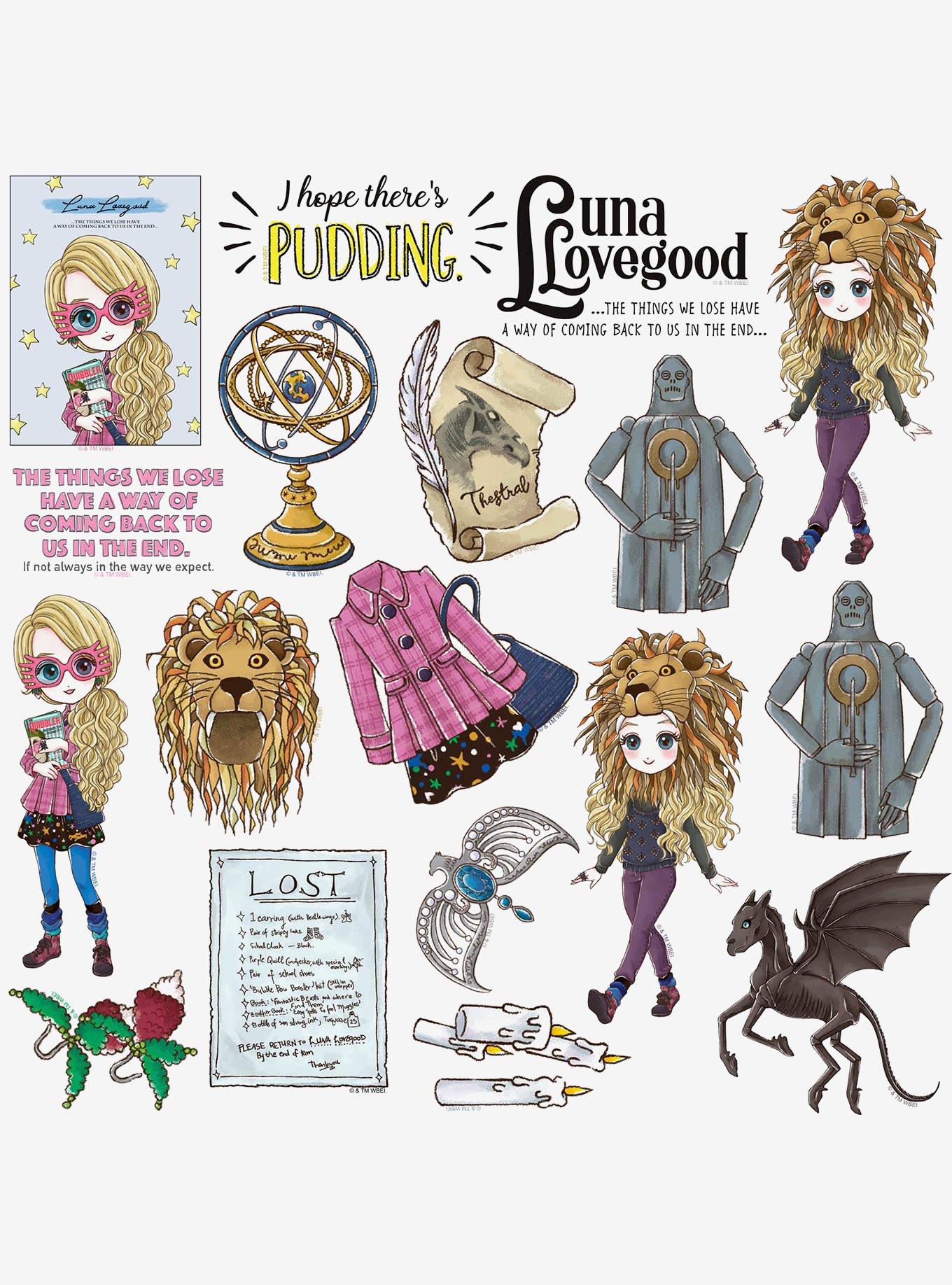 Harry Potter Chibi Luna Lovegood Collection Miscellaneous 100ct Sticker Pack, , alternate