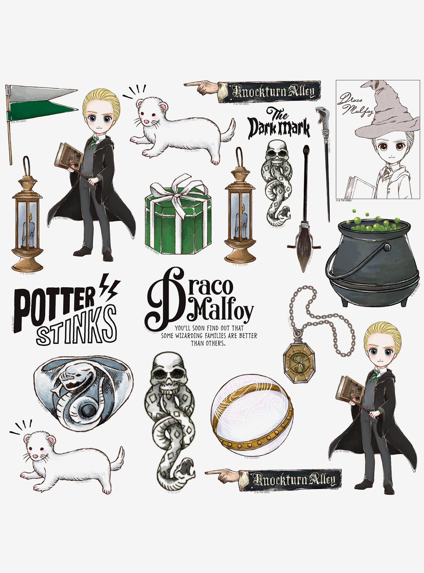 Harry Potter Chibi Draco Collection Miscellaneous 100ct Sticker Pack, , alternate