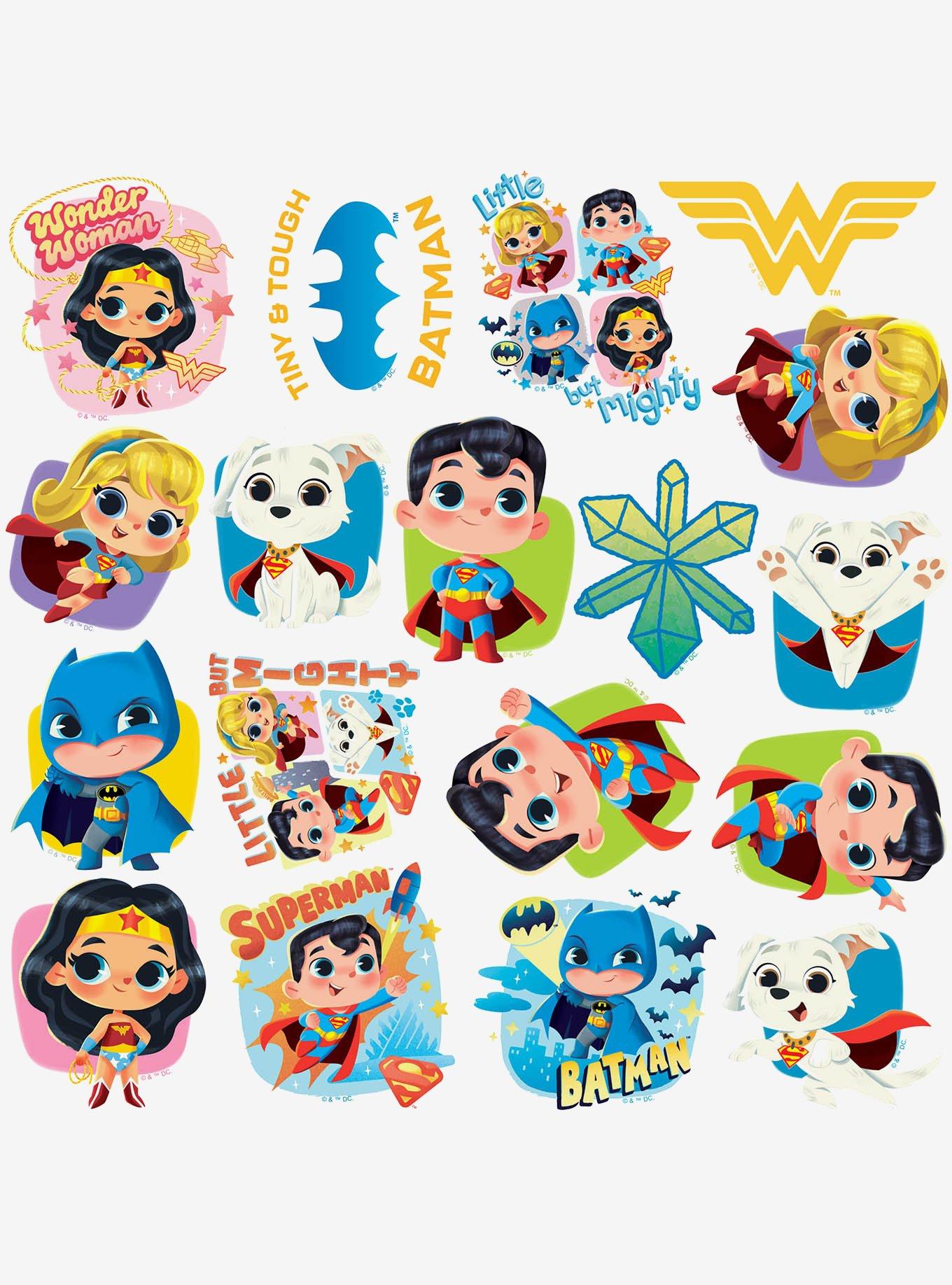 DC Comics Justice League Cuter Than Cute Miscellaneous 100ct Sticker Pack, , alternate