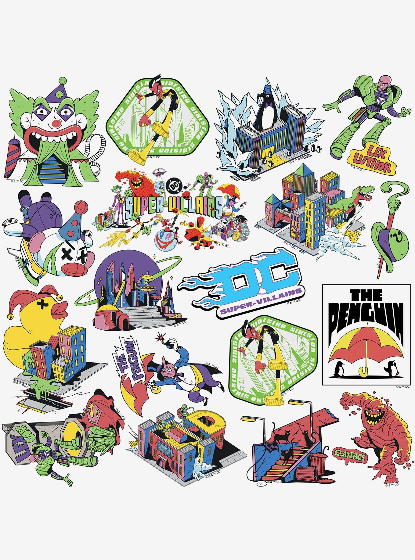 DC Comics Justice League Reimagined Villain Collection Miscellaneous 100ct Sticker Pack