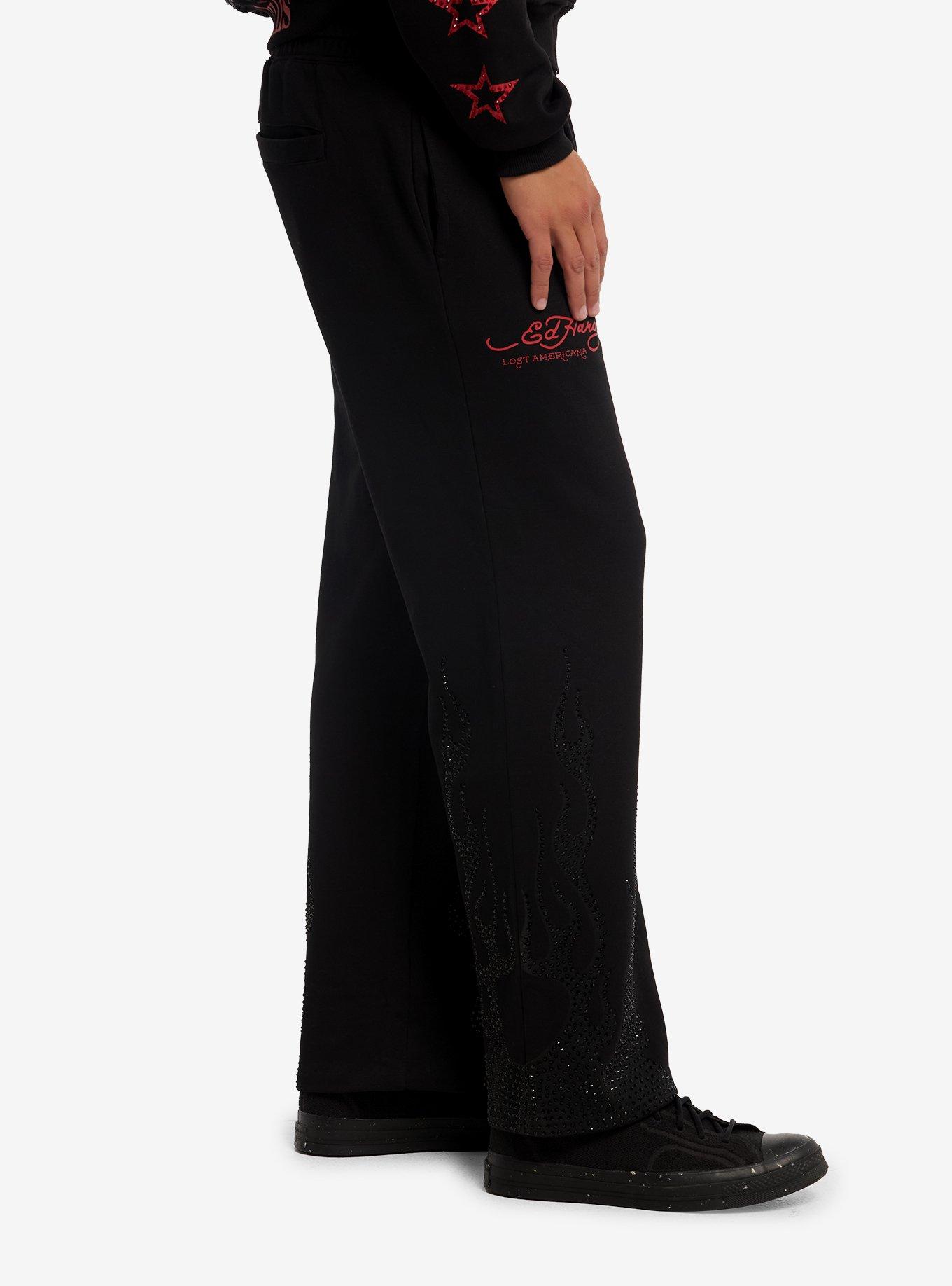 Ed Hardy X mgk Flames Rhinestone Sweatpants, MULTI, alternate - view 4