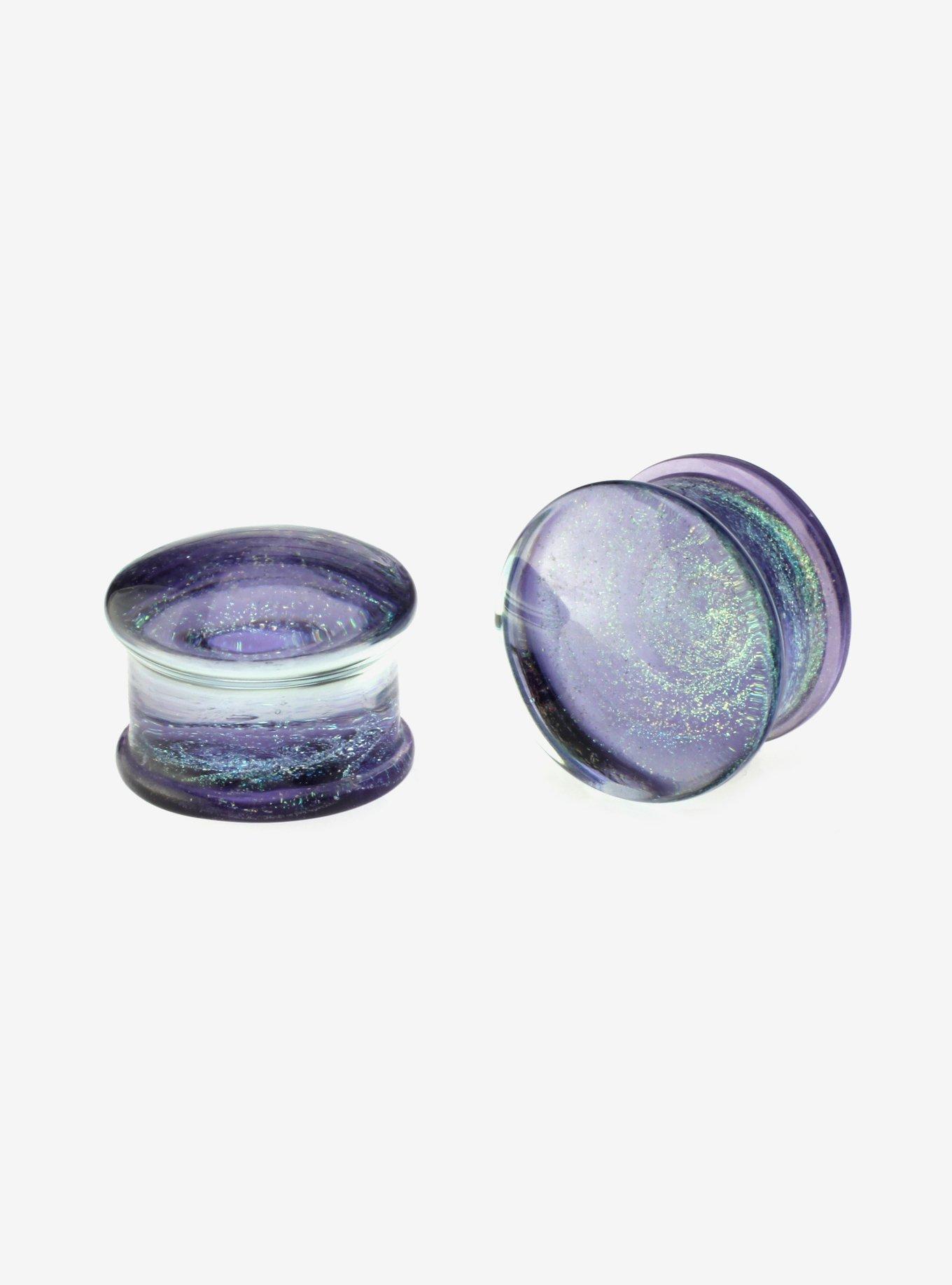 Glass Galaxy Double Flare Plug 2 Pack, , hi-res
