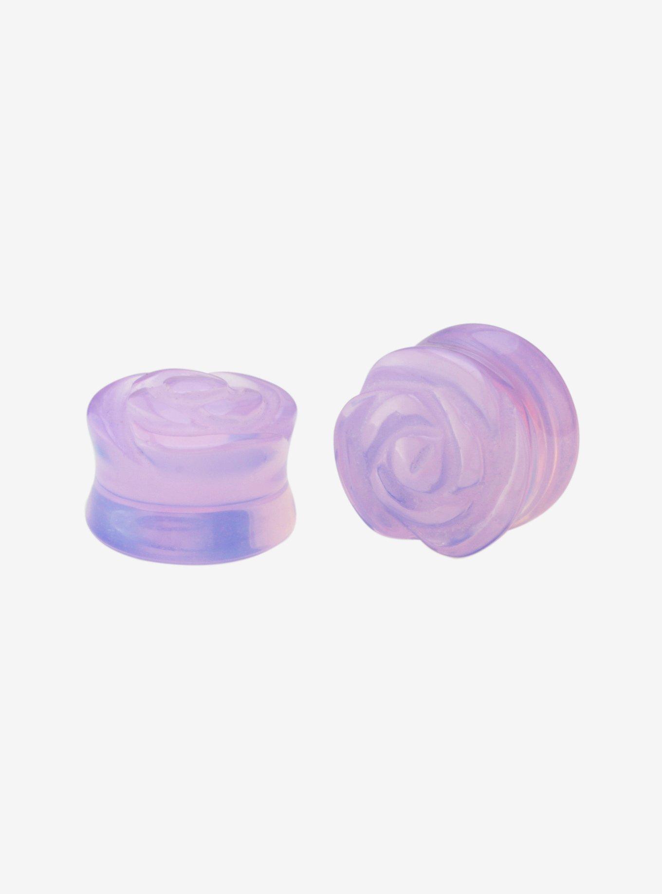 Opalite Lavender Rose Double Flare Plug 2 Pack, , hi-res