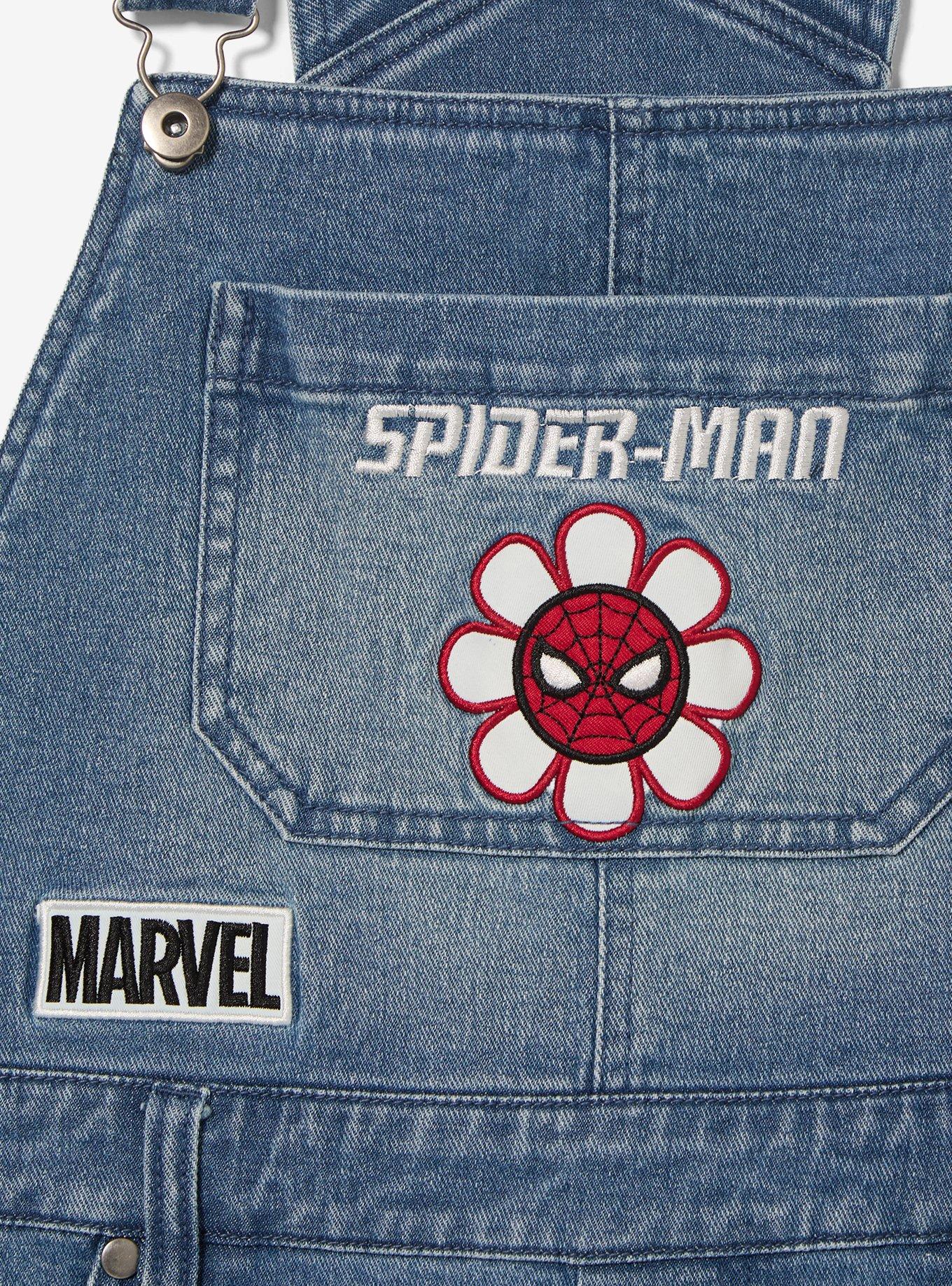Marvel Spider-Man Embroidered Icons Short Overalls, MULTI, alternate - view 3