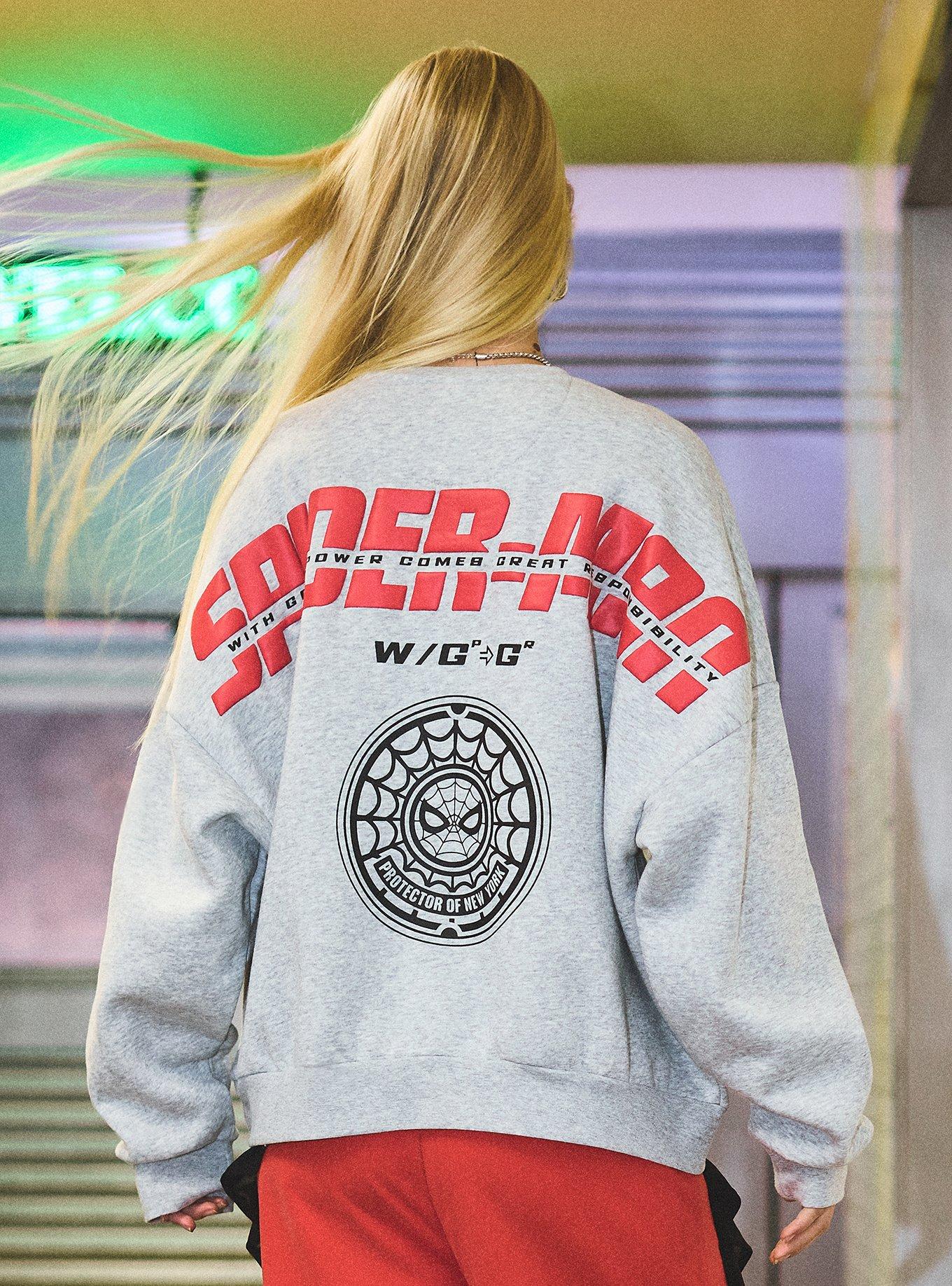 Marvel Spider-Man Web-Slinger Embroidered Crewneck, , hi-res