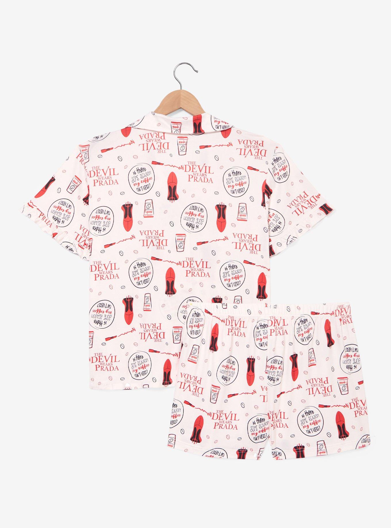The Devil Wears Prada Quotes Allover Print Women's Sleep Shirt and Shorts Set - BoxLunch Exclusive, , hi-res