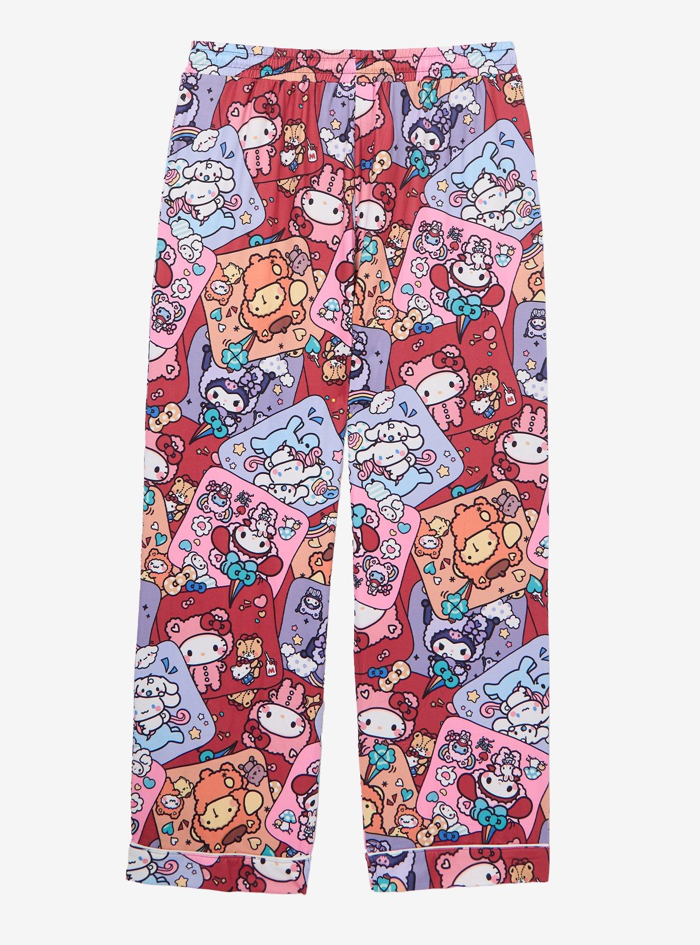 Sanrio Hello Kitty and Friends Stamp Allover Print Plus Size Sleep Pants &mdash; BoxLunch Exclusive, , hi-res