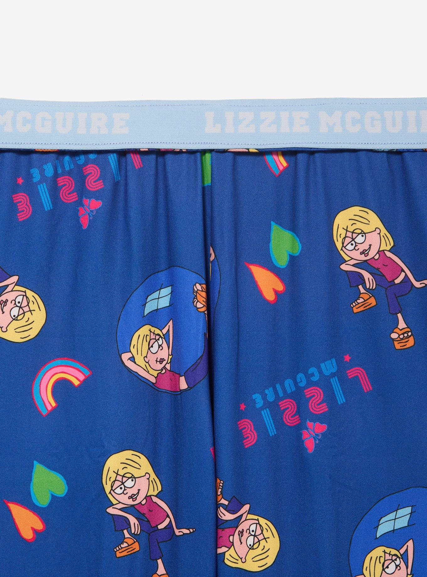 Disney Lizzie McGuire Cartoon Allover Print Women's Plus Size Sleep Pants - BoxLunch Exclusive, LAVENDER, alternate - view 3