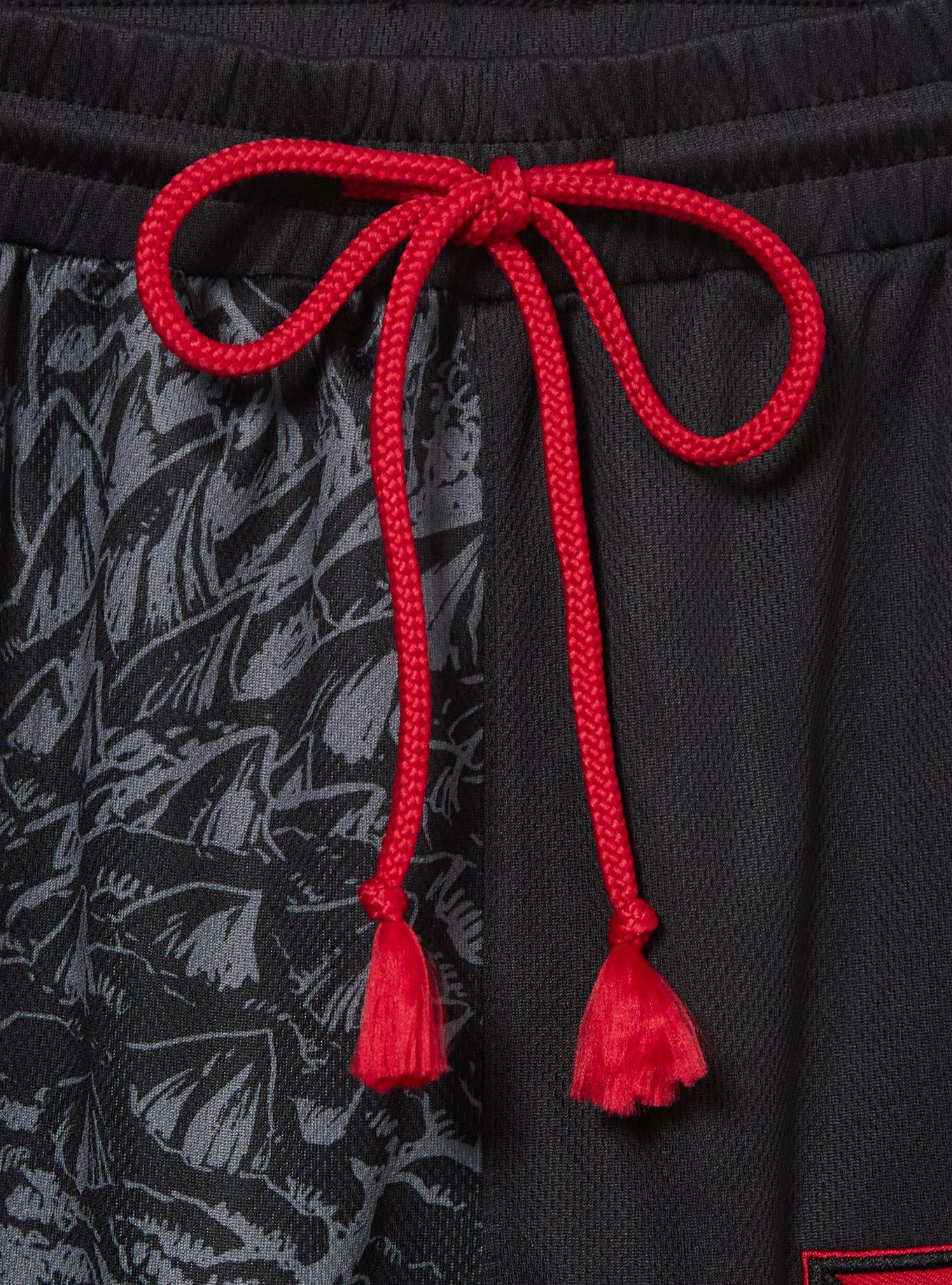 Godzilla Split Mesh Basketball Shorts &mdash; BoxLunch Exclusive, RED, alternate