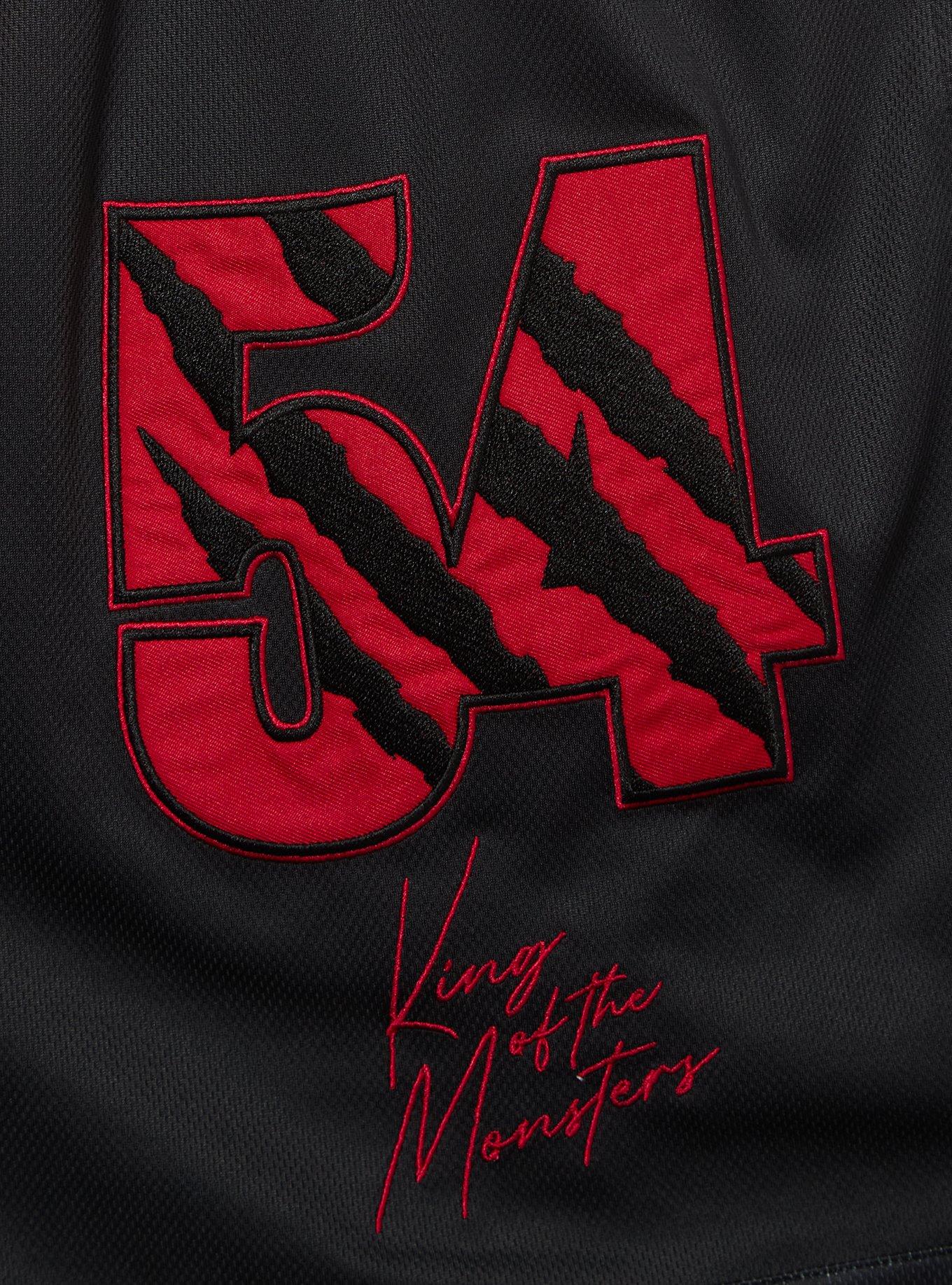 Godzilla Split Mesh Basketball Shorts &mdash; BoxLunch Exclusive, RED, alternate