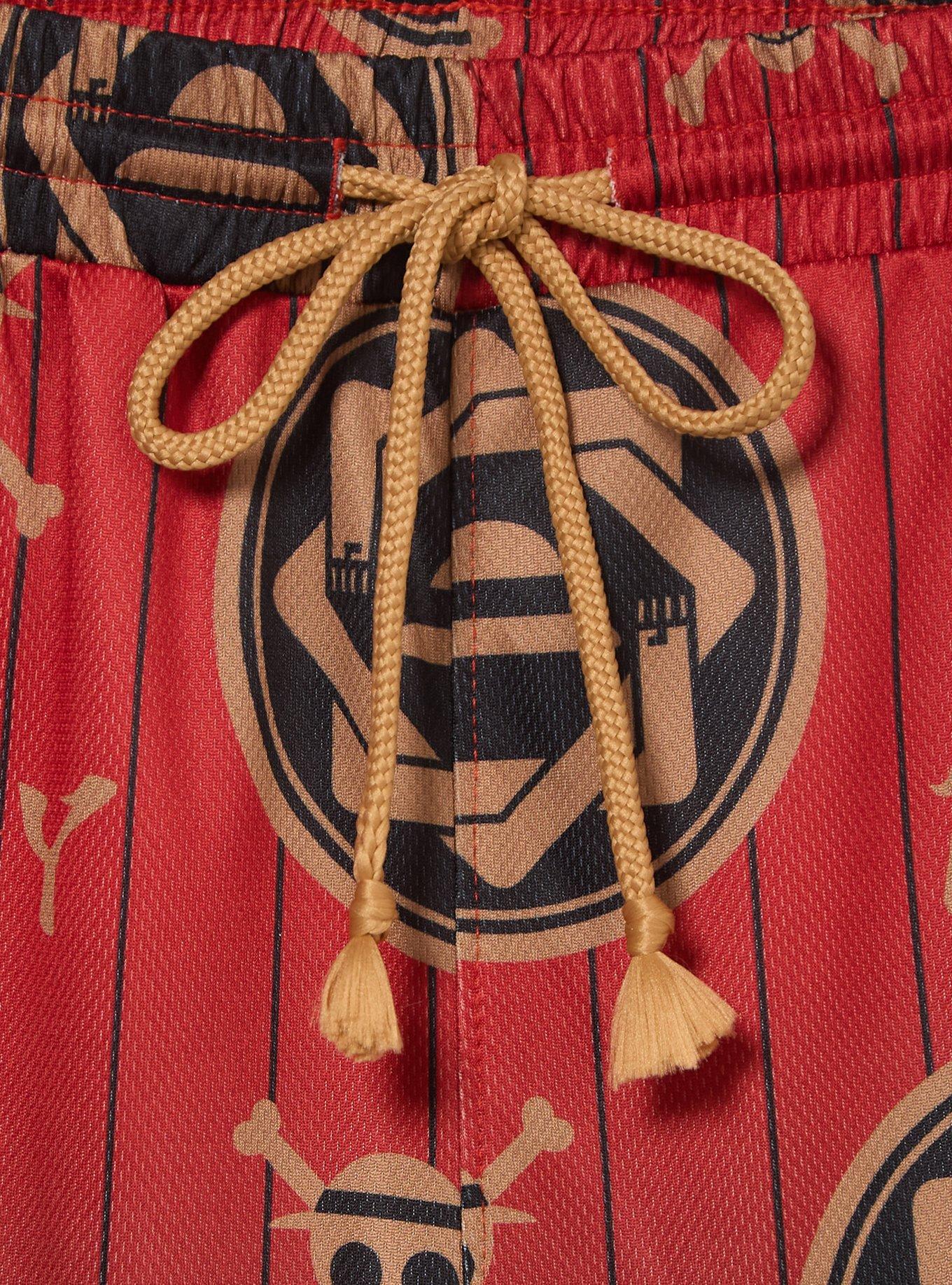 One Piece Monkey D. Luffy Jolly Roger Allover Print Basketball Shorts - BoxLunch Exclusive