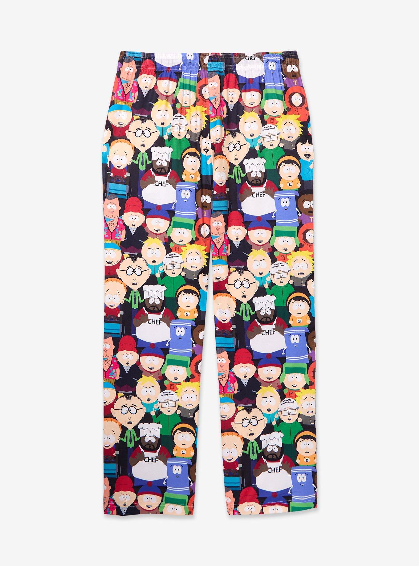 South Park Characters Allover Print Sleep Pants &mdash; BoxLunch Exclusive, , hi-res