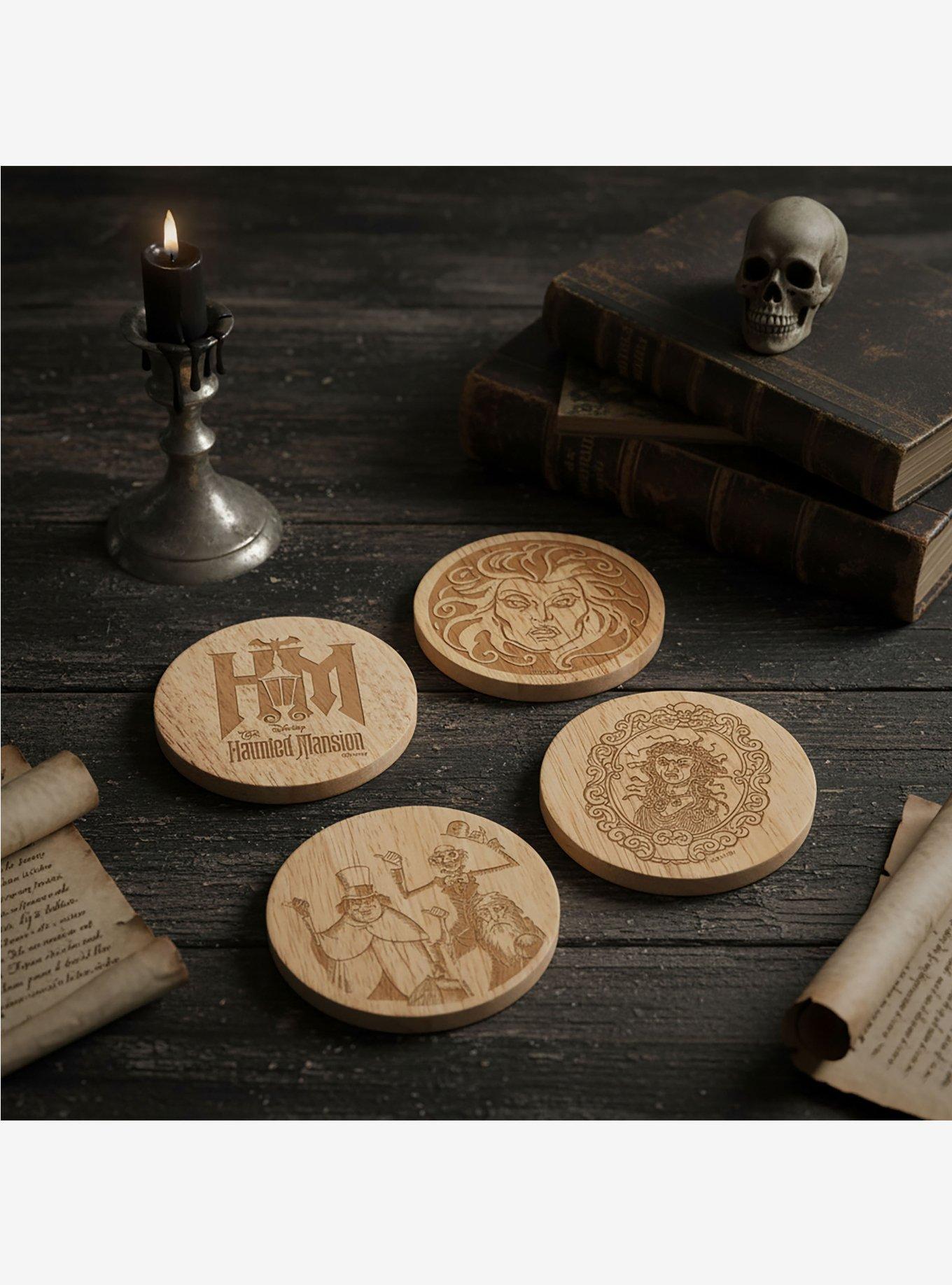 Disney The Haunted Mansion Set of 4 Coasters with Bottle Openers, , alternate
