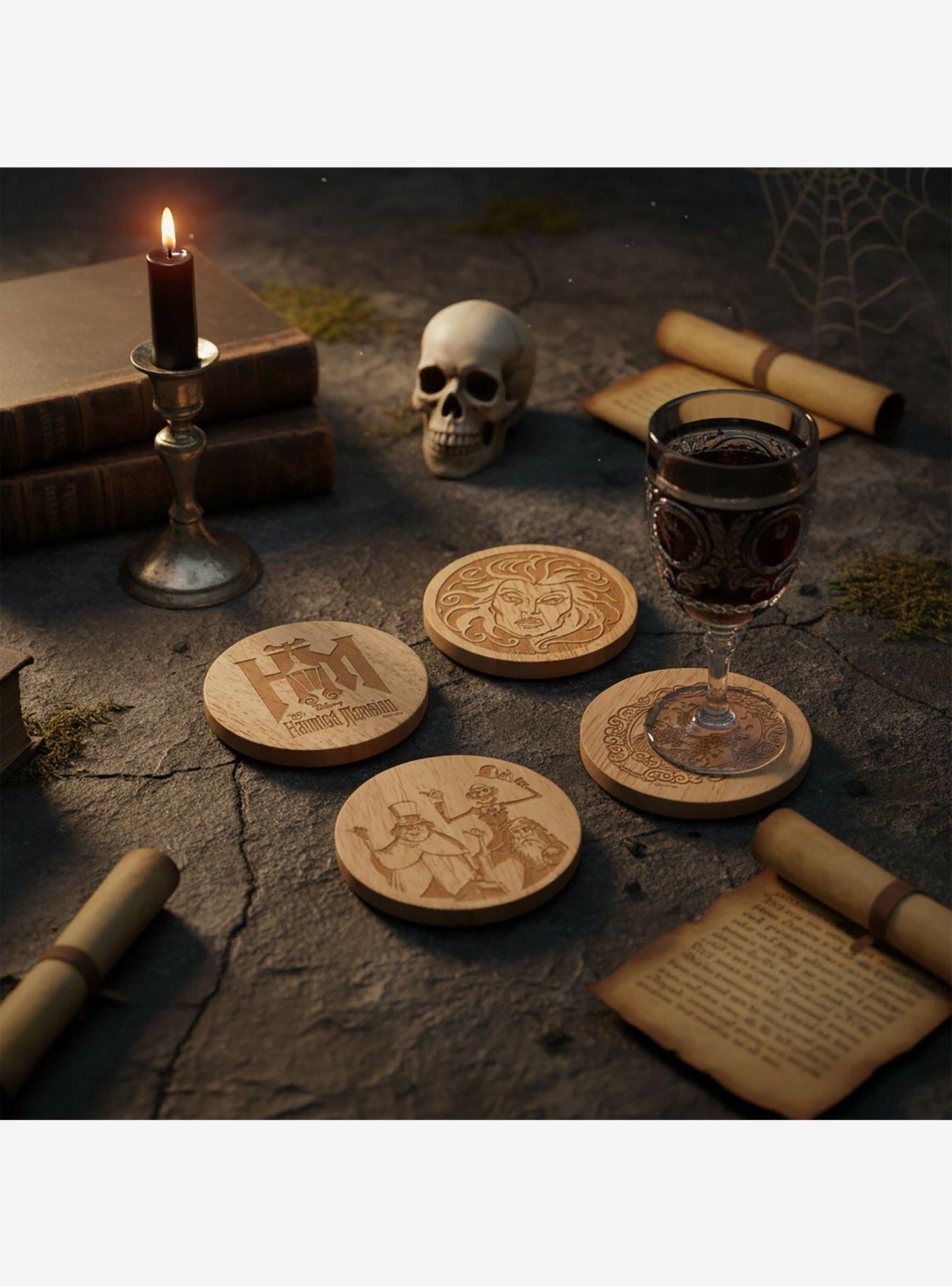 Disney The Haunted Mansion Set of 4 Coasters with Bottle Openers, , alternate