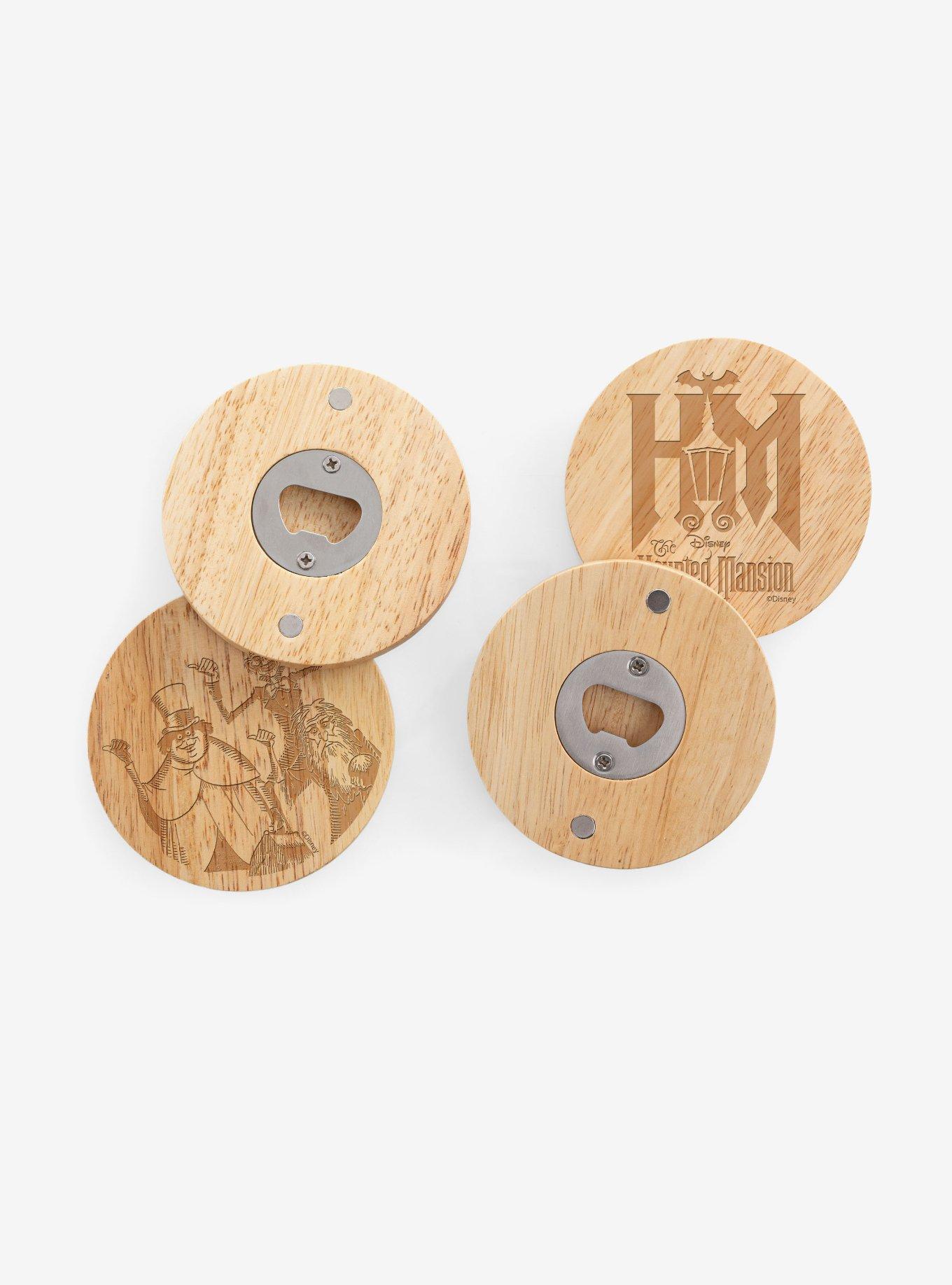 Disney The Haunted Mansion Set of 4 Coasters with Bottle Openers, , hi-res