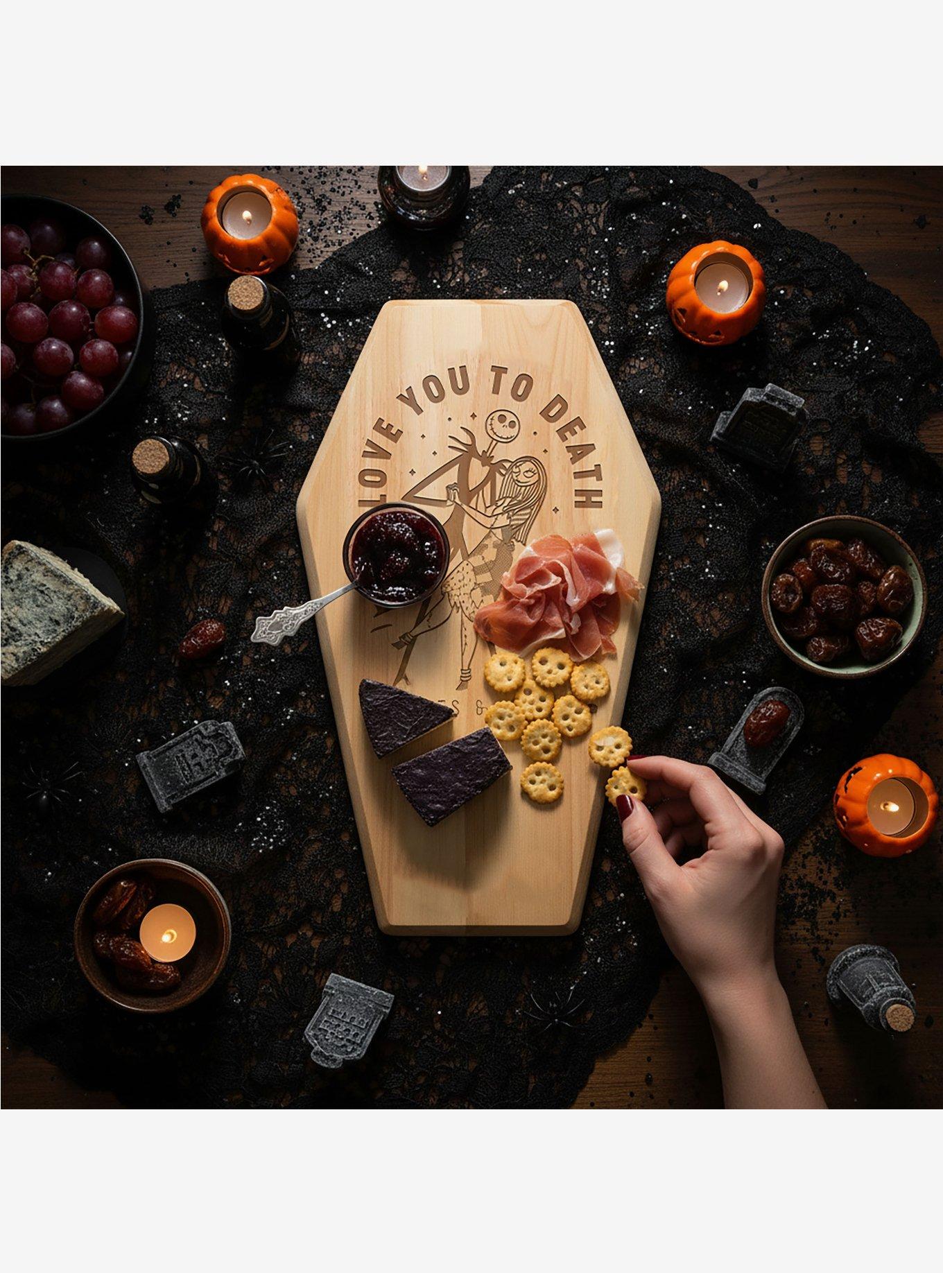 Disney Nightmare Before Christmas Jack and Sally Coffin Shaped Serving Board, , alternate