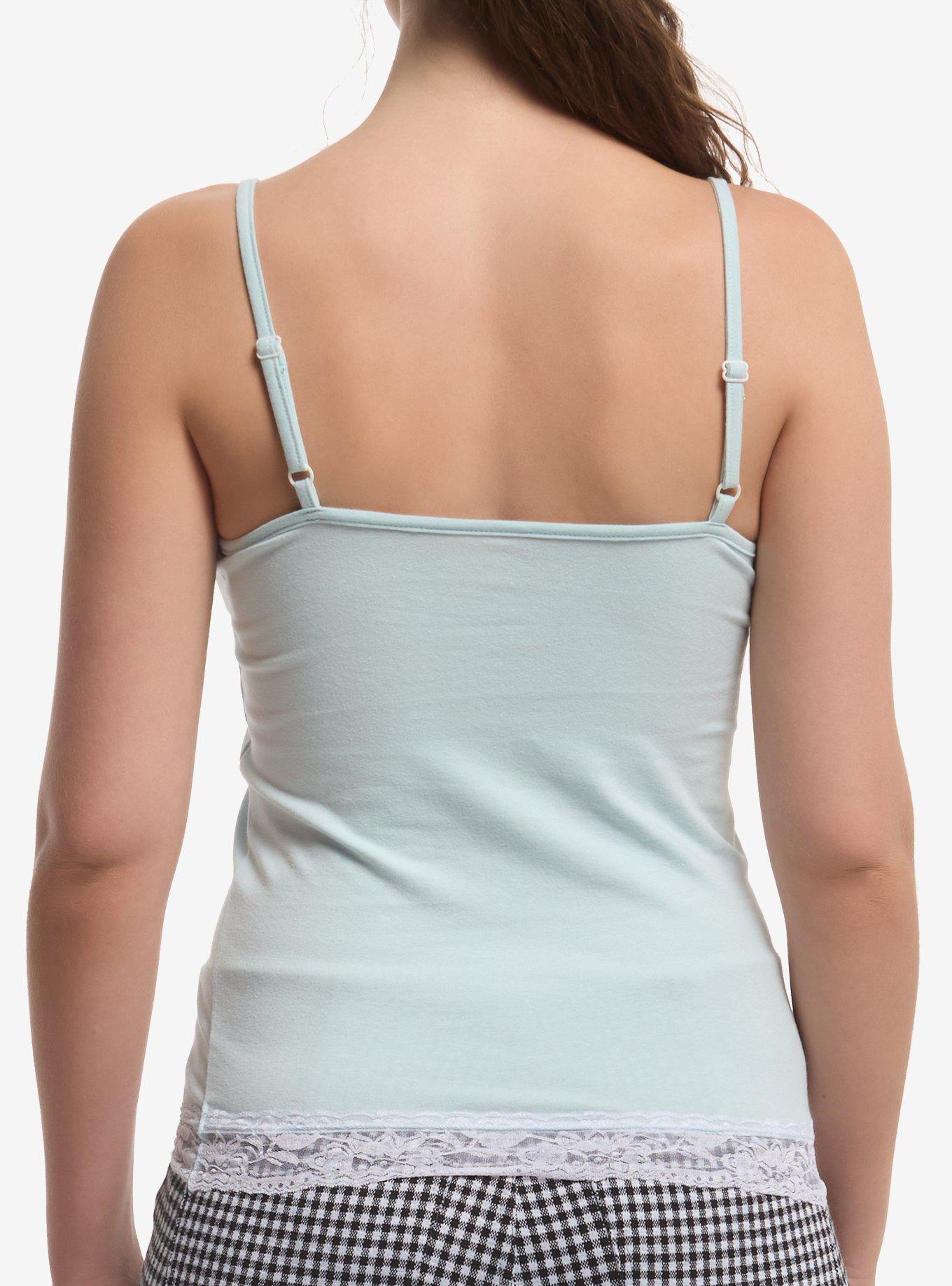 U*SA*HA*NA Heart Flower Lace Girls Cami, BABY BLUE, alternate