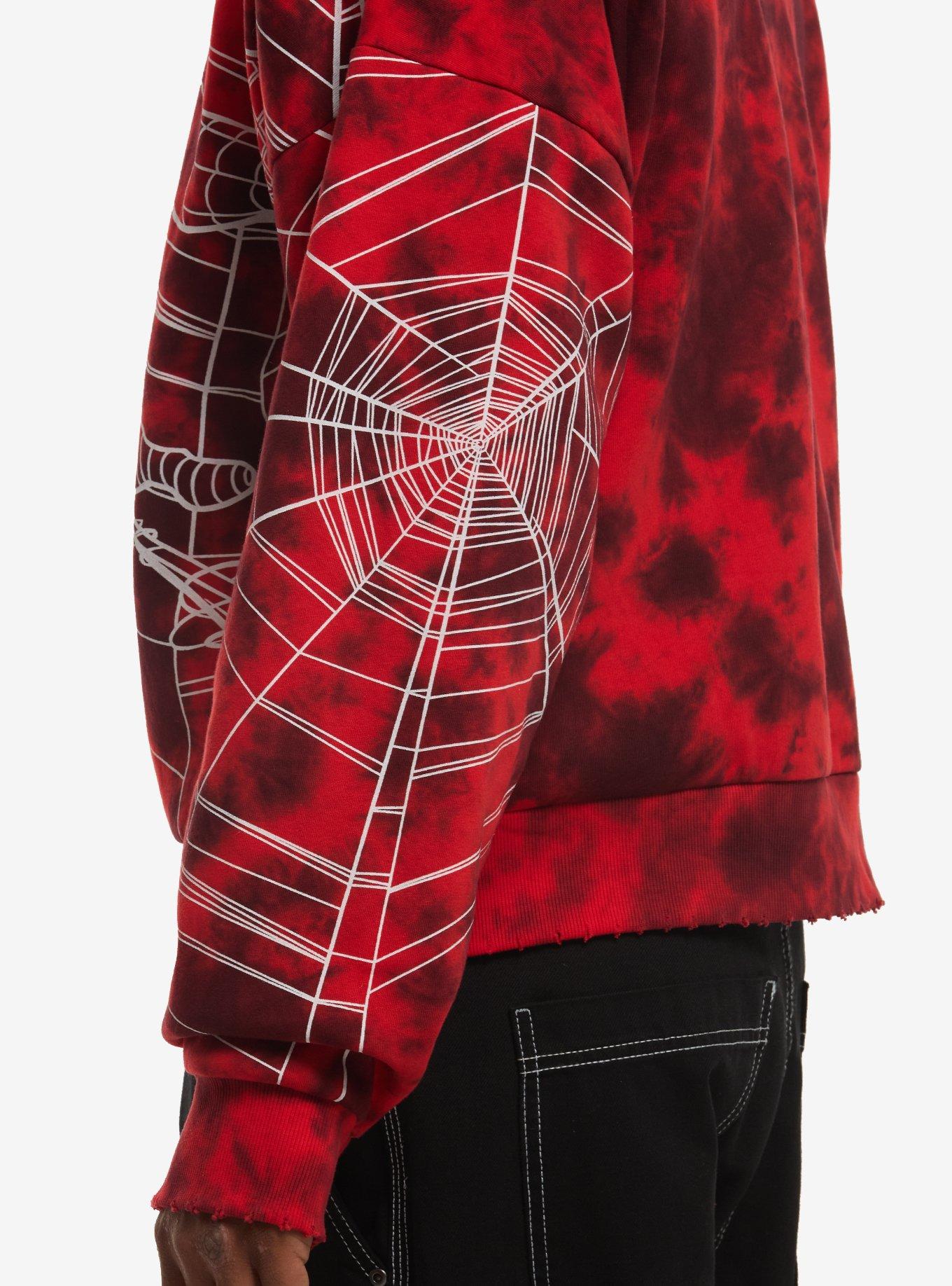 Marvel Spider-Man Tie-Dye Hoodie, RED, alternate - view 4