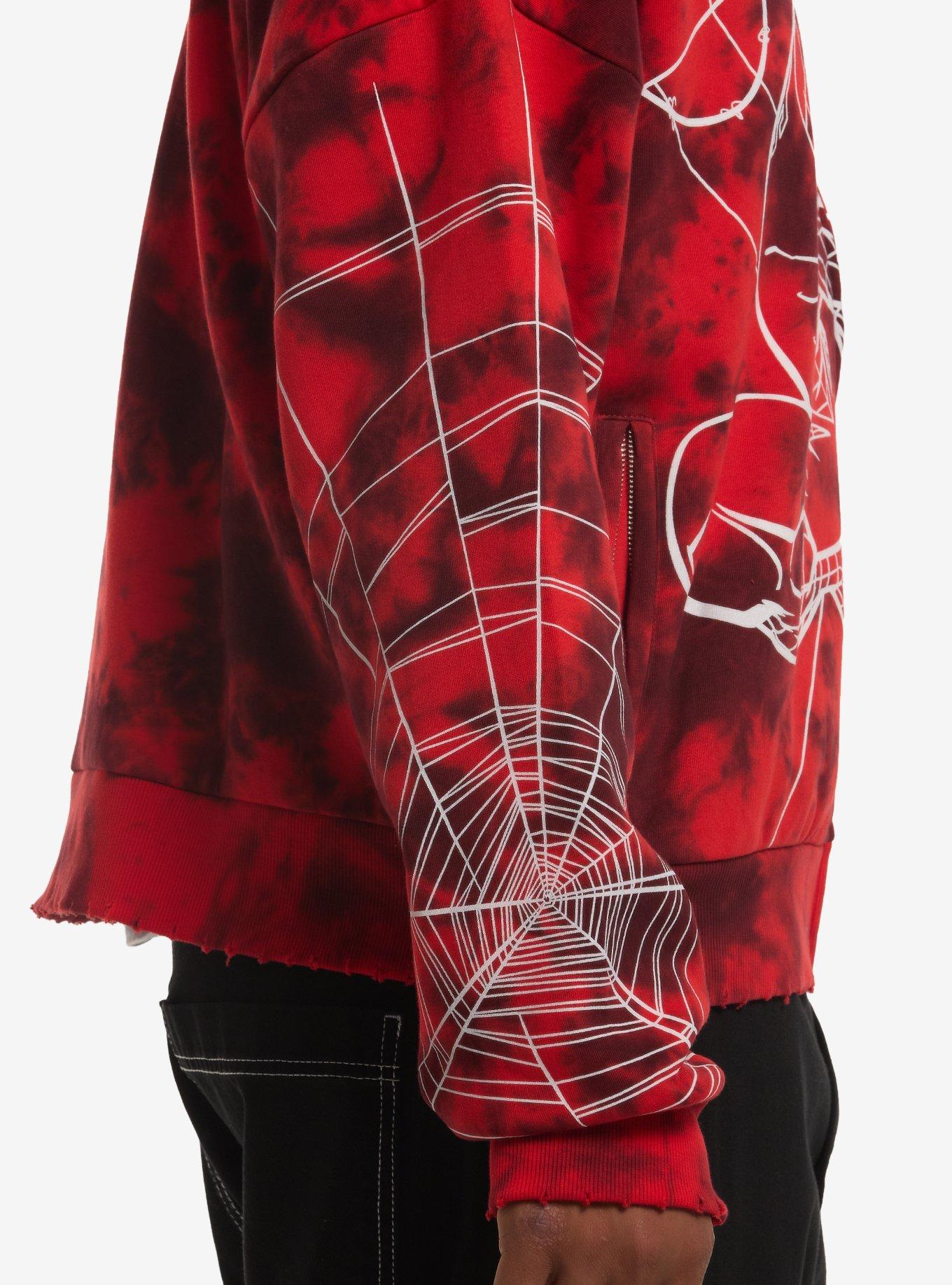 Marvel Spider-Man Tie-Dye Hoodie, RED, alternate - view 5