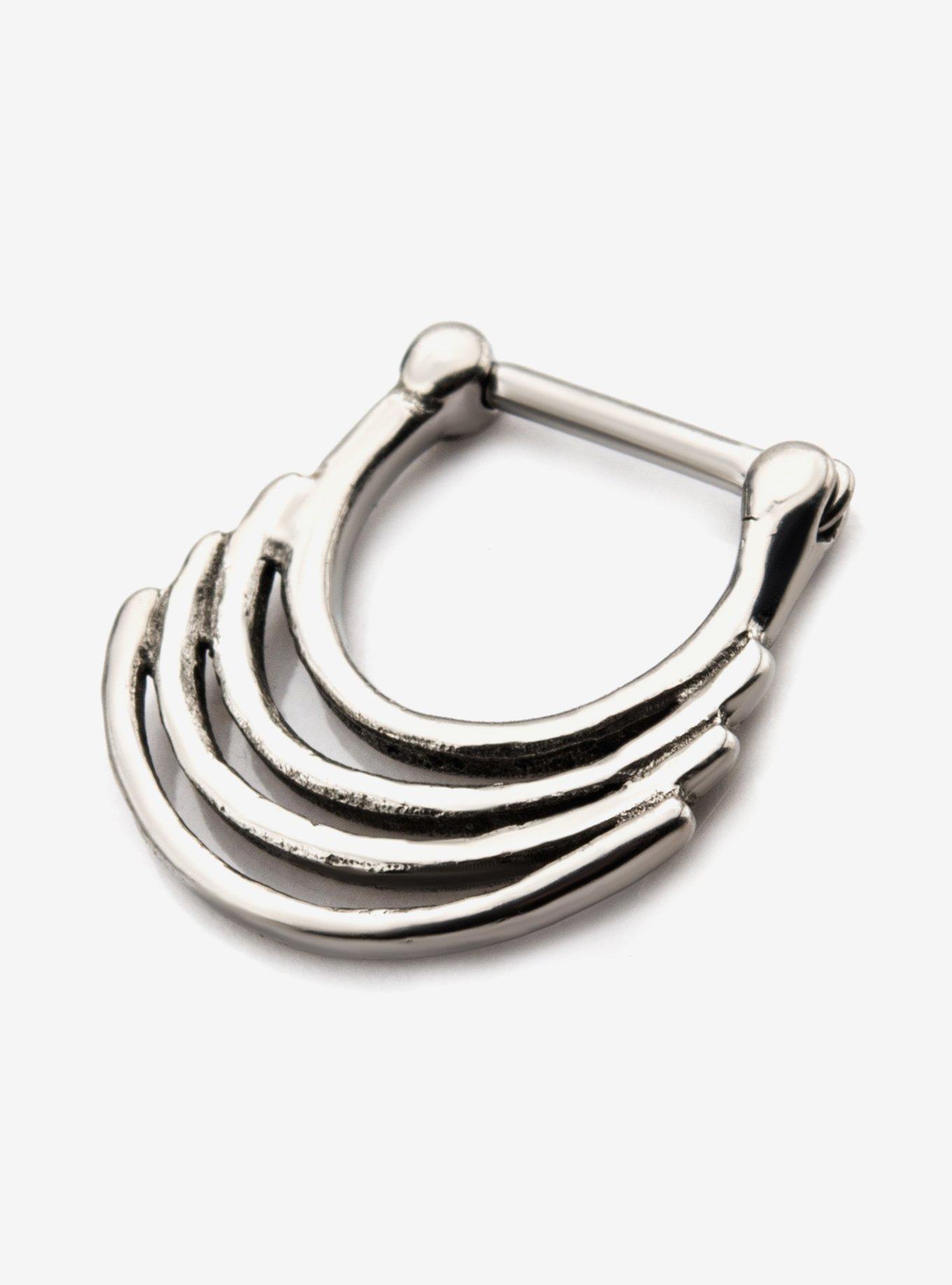 Steel Silver Curves Hinged Clicker, , hi-res