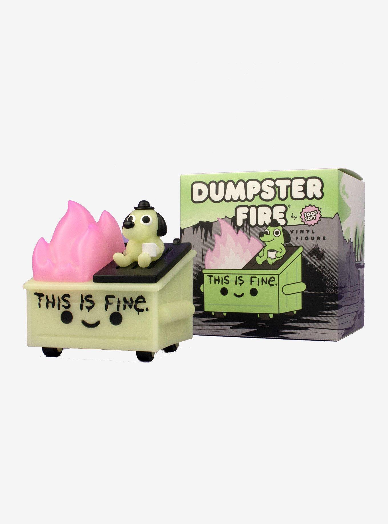 Dumpster Fire This Is Fine Glow-in-the-Dark Vinyl Figure, , hi-res