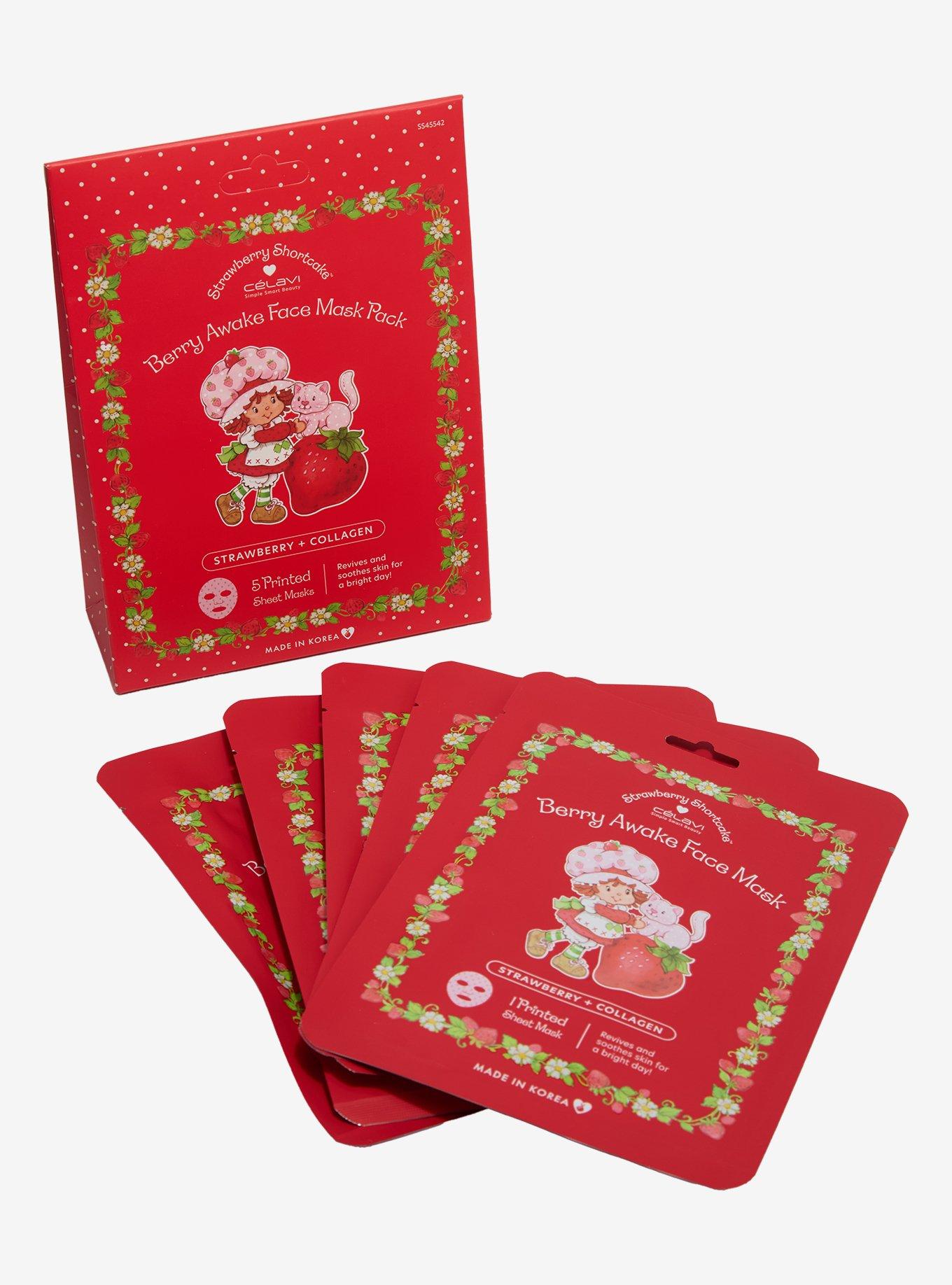 C&eacute;lavi Strawberry Shortcake Berry Awake Face Sheet Mask Set, , hi-res