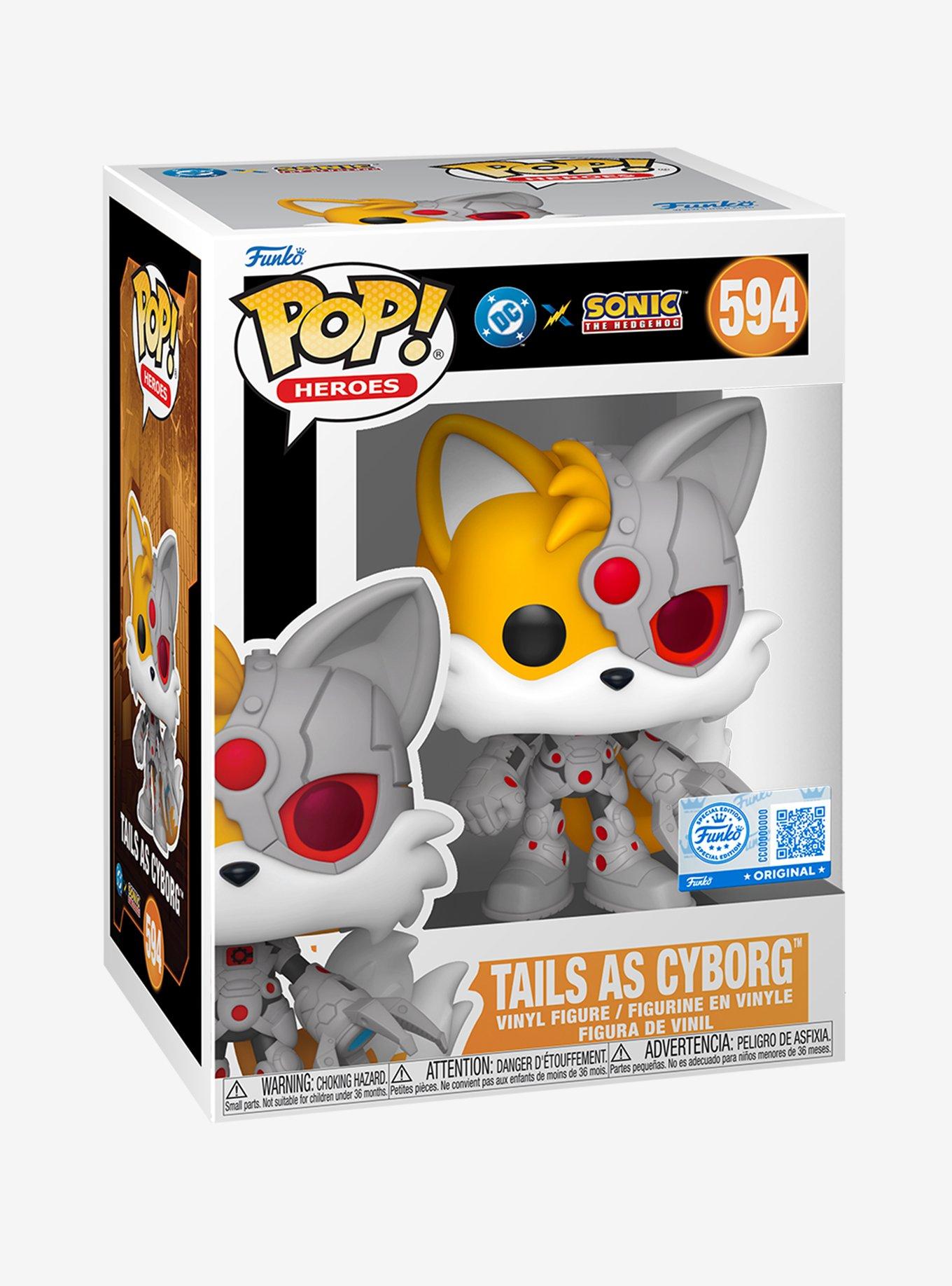 Funko Pop! Heroes DC Comics x Sonic the Hedgehog Tails as Cyborg Vinyl Figure, , hi-res