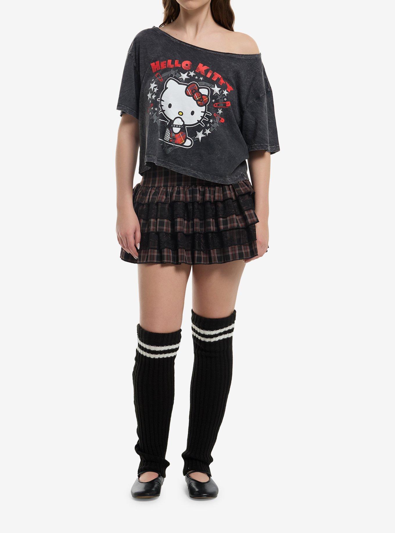 Hello Kitty Punk Girls Off-Shoulder T-Shirt, , hi-res