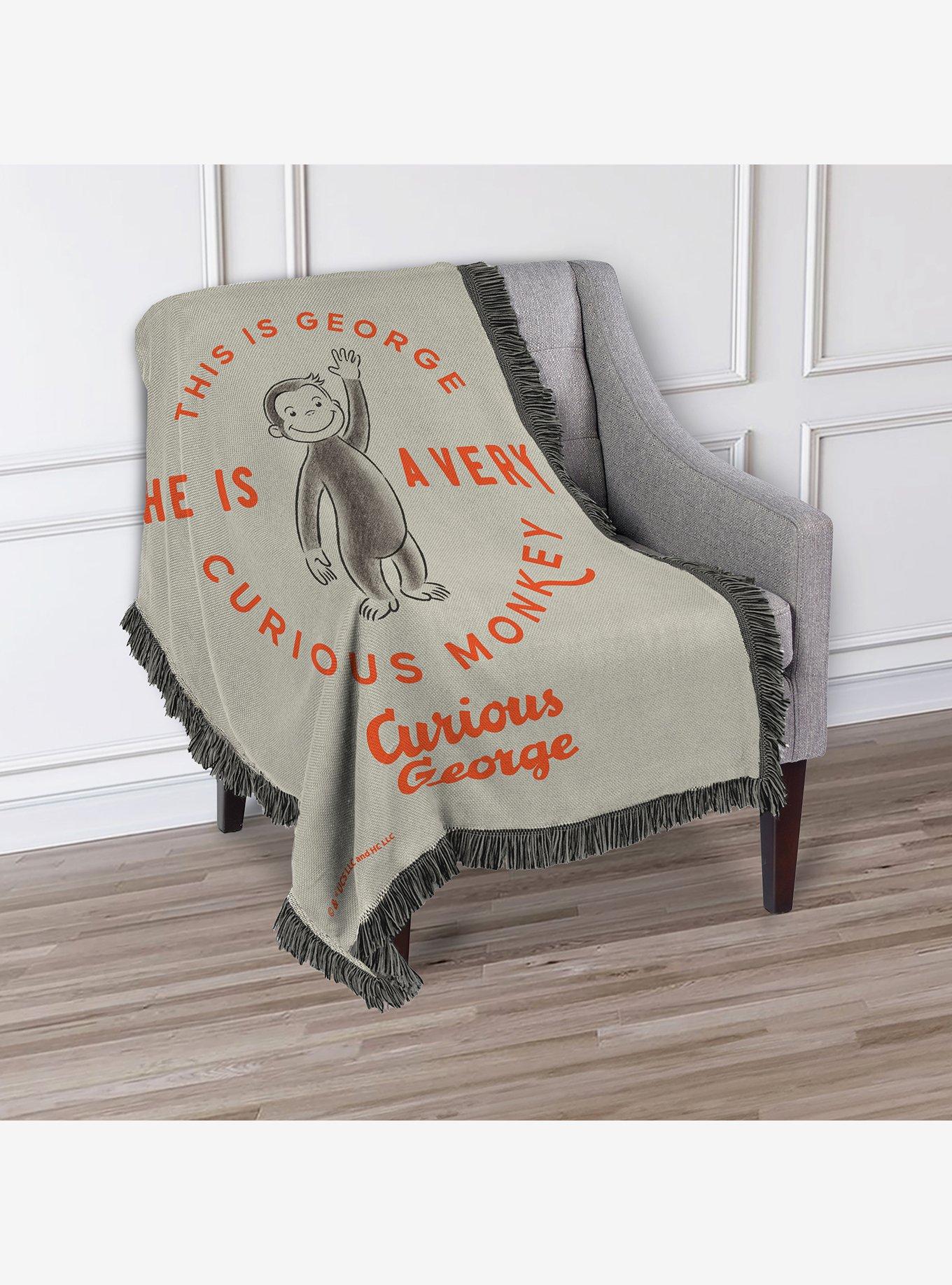 Curious George Very Curious Monkey Tapestry Throw Blanket, , alternate