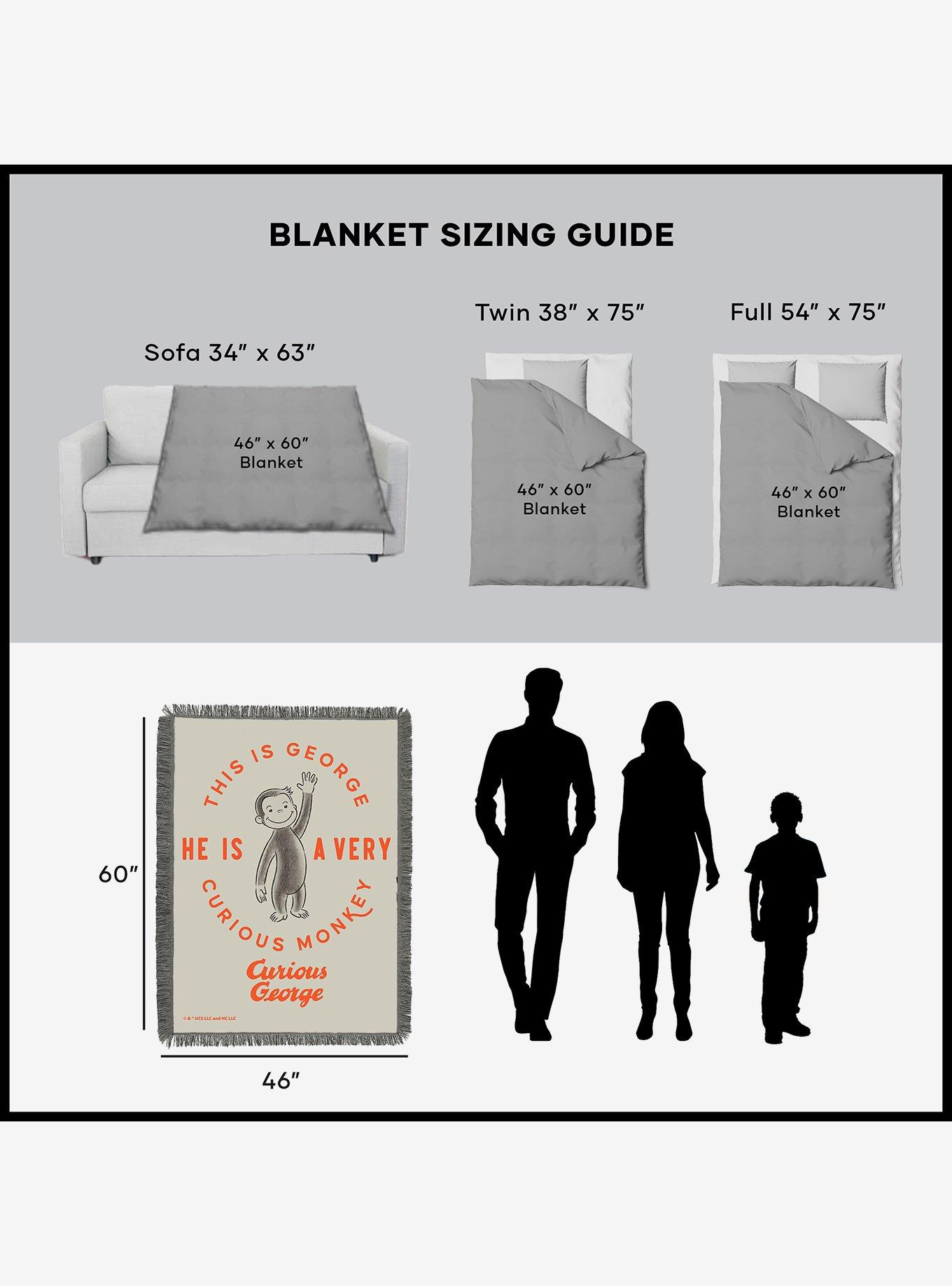 Curious George Very Curious Monkey Tapestry Throw Blanket, , alternate