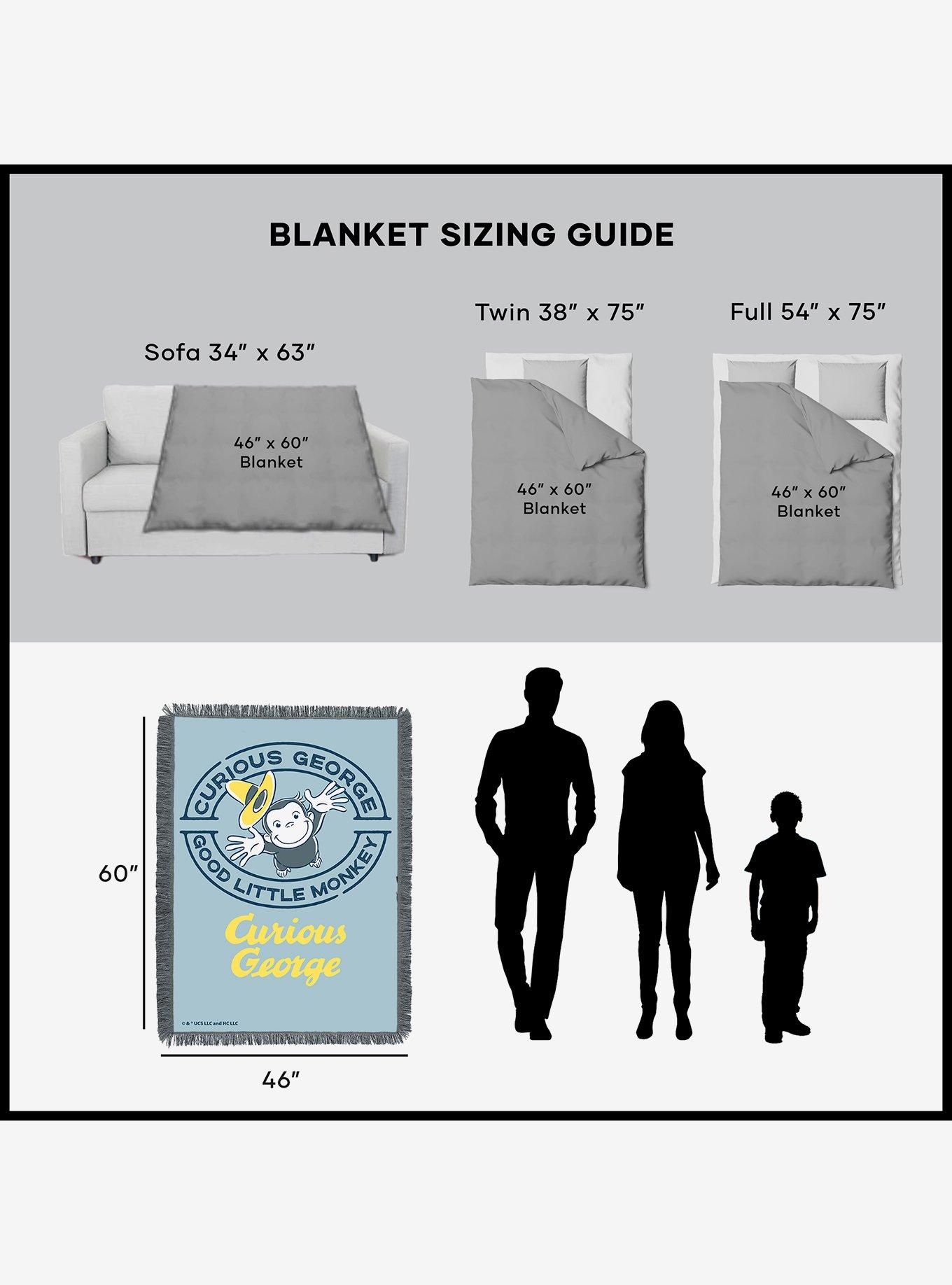 Curious George Good Little Monkey Tapestry Throw Blanket, , alternate