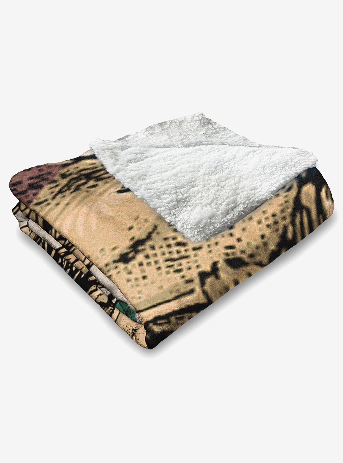 Wicked: For Good Made of Straw Silk Touch Sherpa Throw Blanket