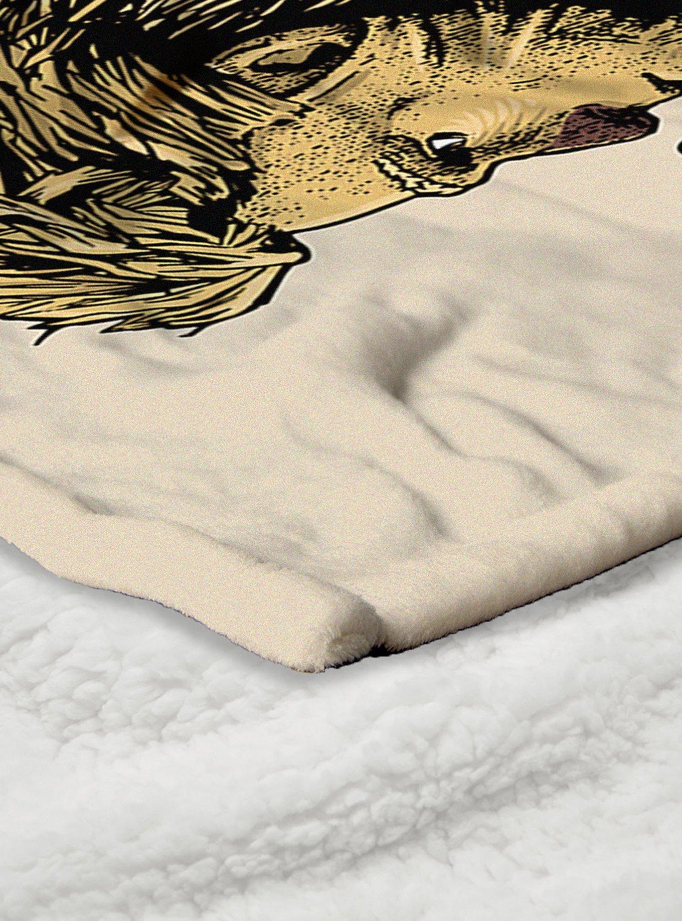 Wicked: For Good Made of Straw Silk Touch Sherpa Throw Blanket, , alternate