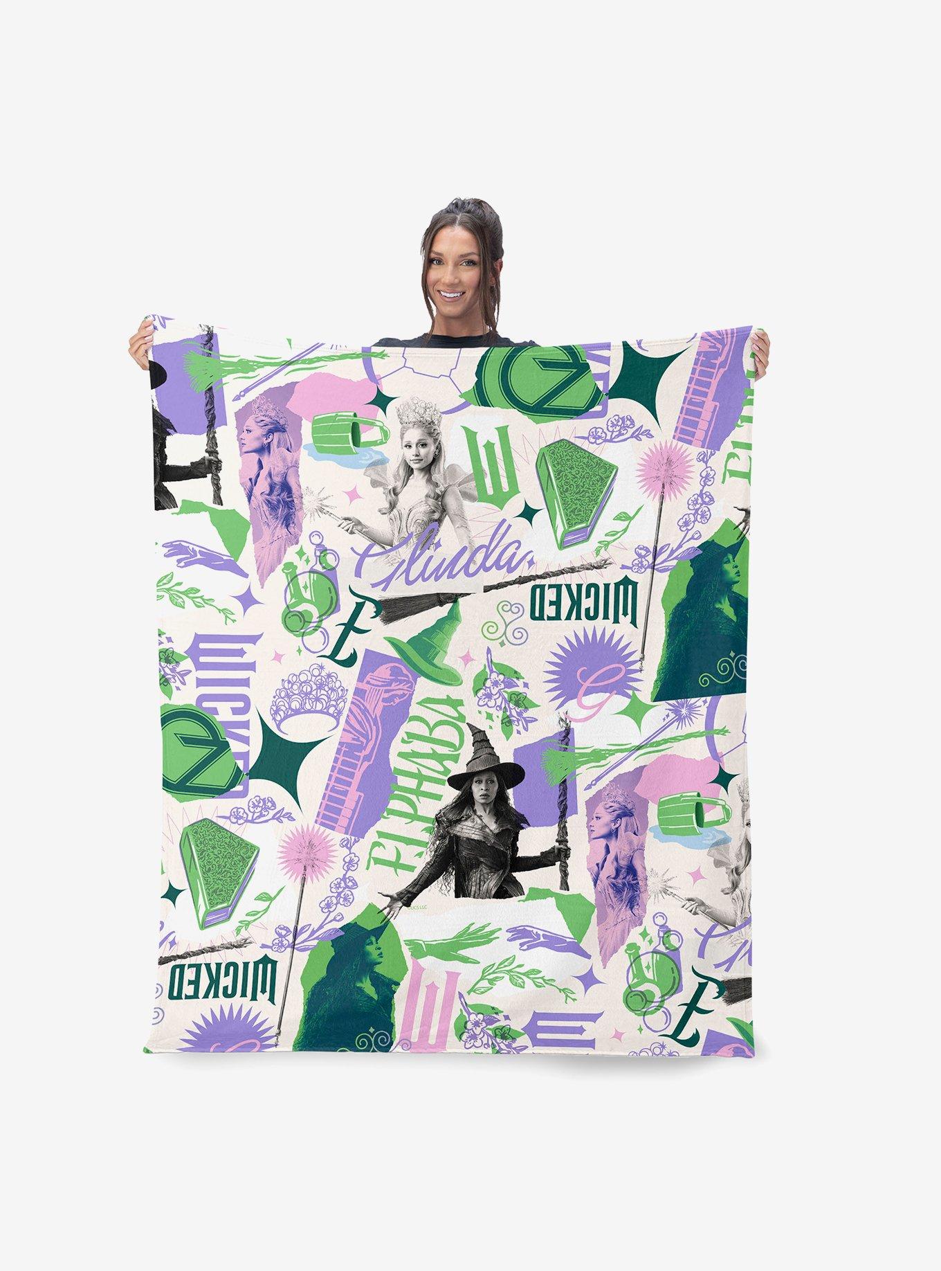 Wicked: For Good Silk Touch Sherpa Throw Blanket, , hi-res