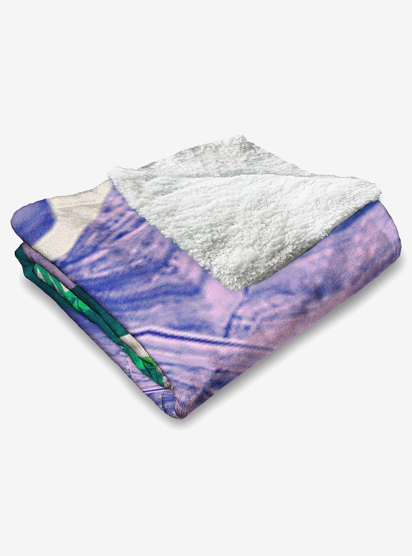 Wicked: For Good Pink and Green Silk Touch Sherpa Throw Blanket, , alternate