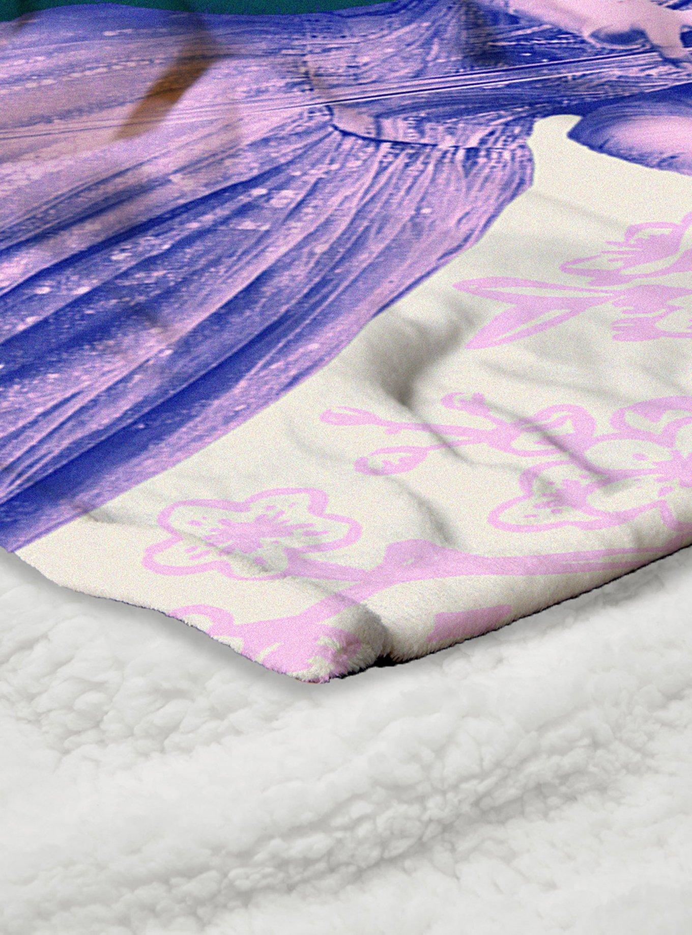 Wicked: For Good Pink and Green Silk Touch Sherpa Throw Blanket, , alternate