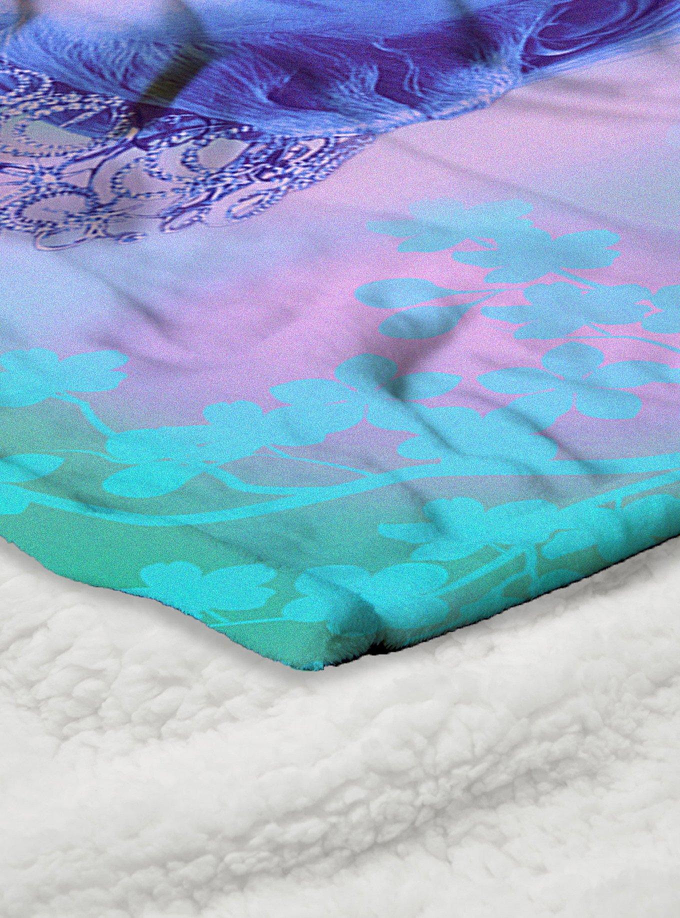 Wicked: For Good Glinda Blossoms Silk Touch Sherpa Throw Blanket, , alternate