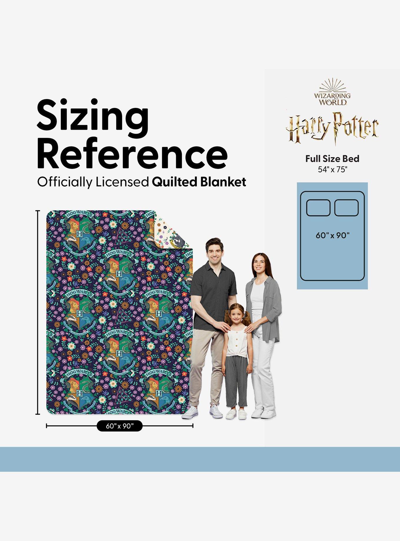 Harry Potter Botanical Crests 60x90" Quilted Throw Blanket, , alternate