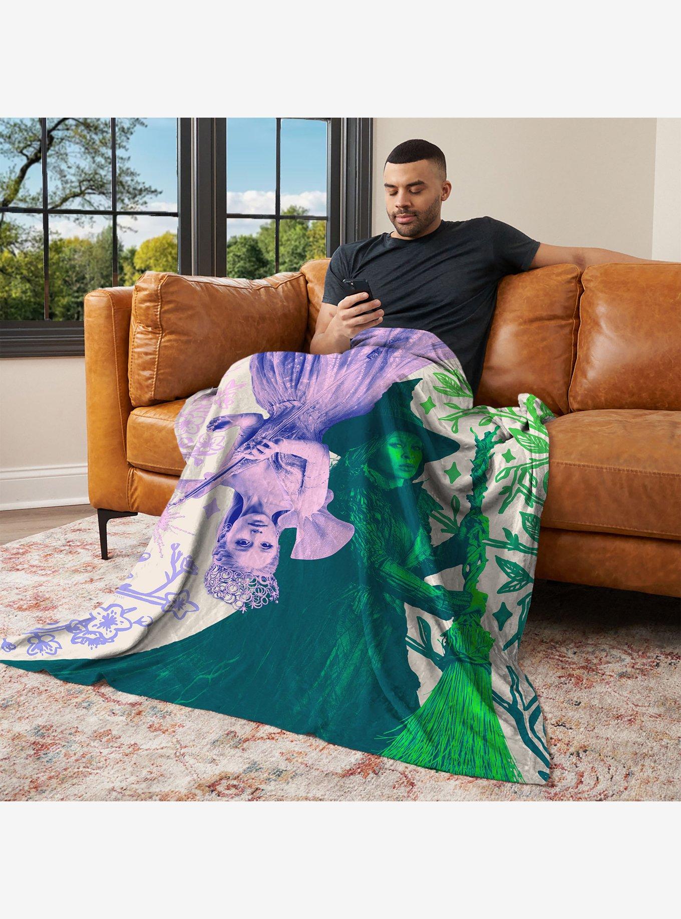 Wicked: For Good Pink and Green 50x60" Silk Touch Throw Blanket, , alternate