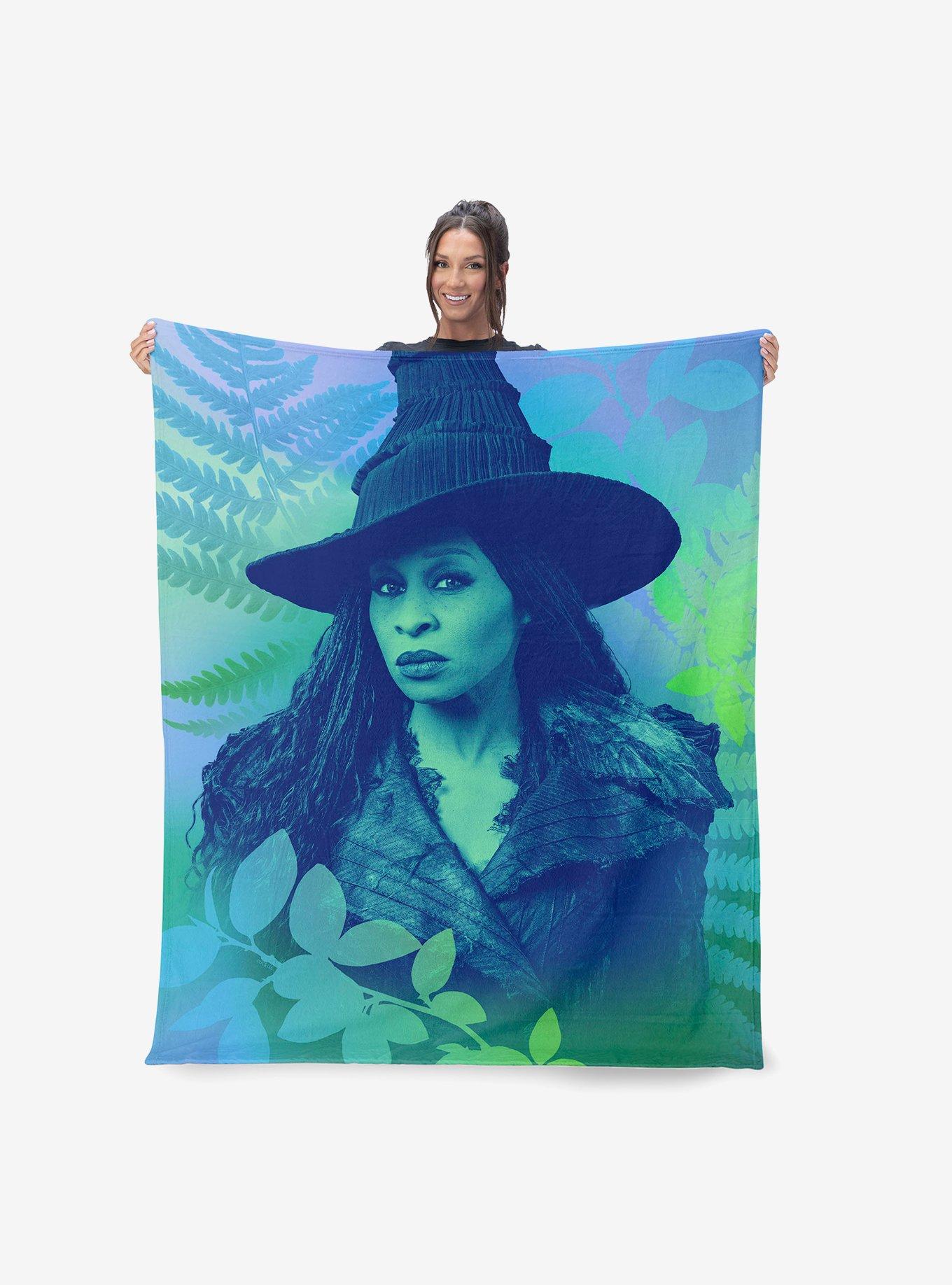 Wicked: For Good Greenery Silk Touch Sherpa Throw Blanket, , hi-res