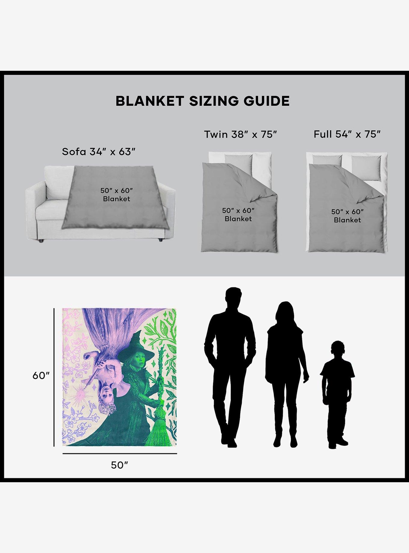 Wicked: For Good Pink and Green Silk Touch Sherpa Throw Blanket, , alternate