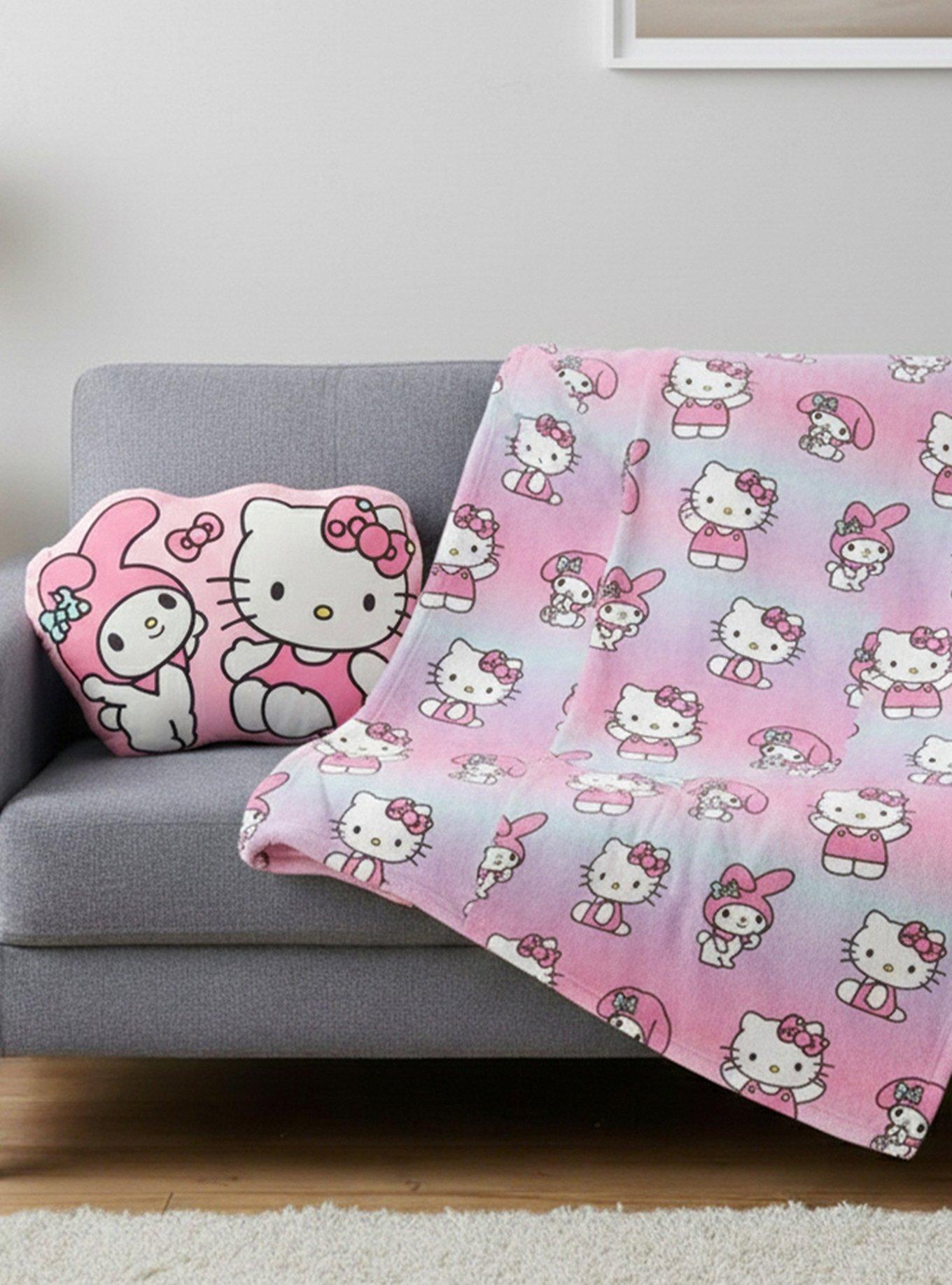 Hello Kitty Hello Bun Silk Touch Throw Blanket and Cloud Pal Set, , hi-res