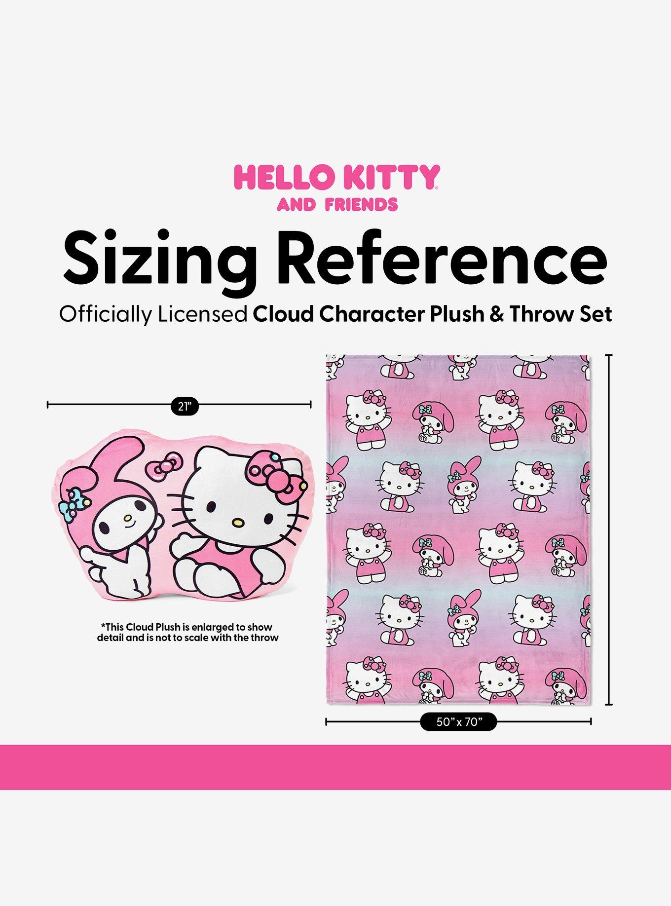 Hello Kitty Hello Bun Silk Touch Throw Blanket and Cloud Pal Set, , alternate