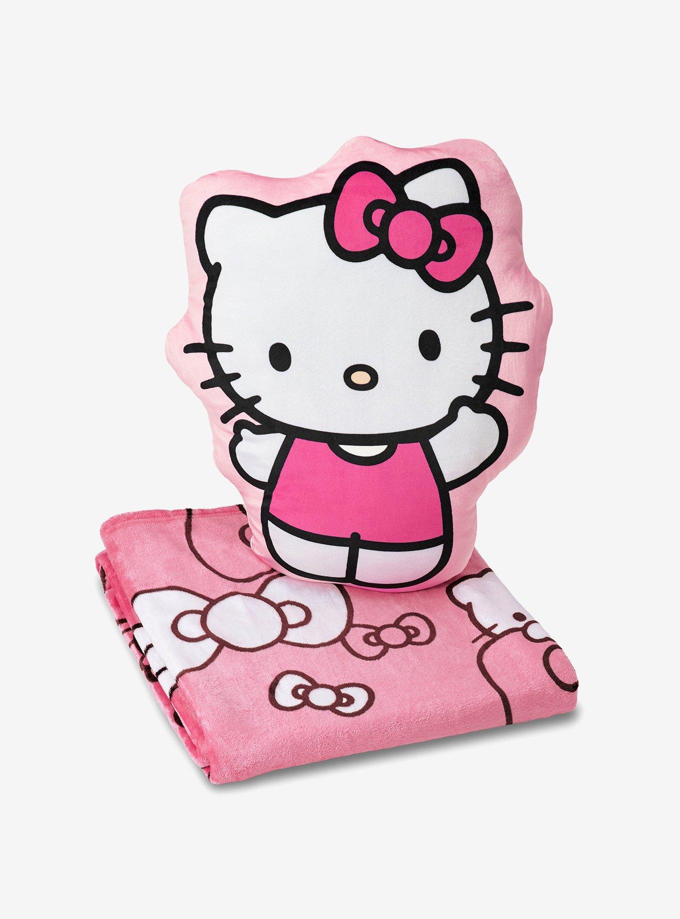 Hello Kitty Pink Bow Pretty Silk Touch Throw Blanket and Cloud Pal Set, , alternate