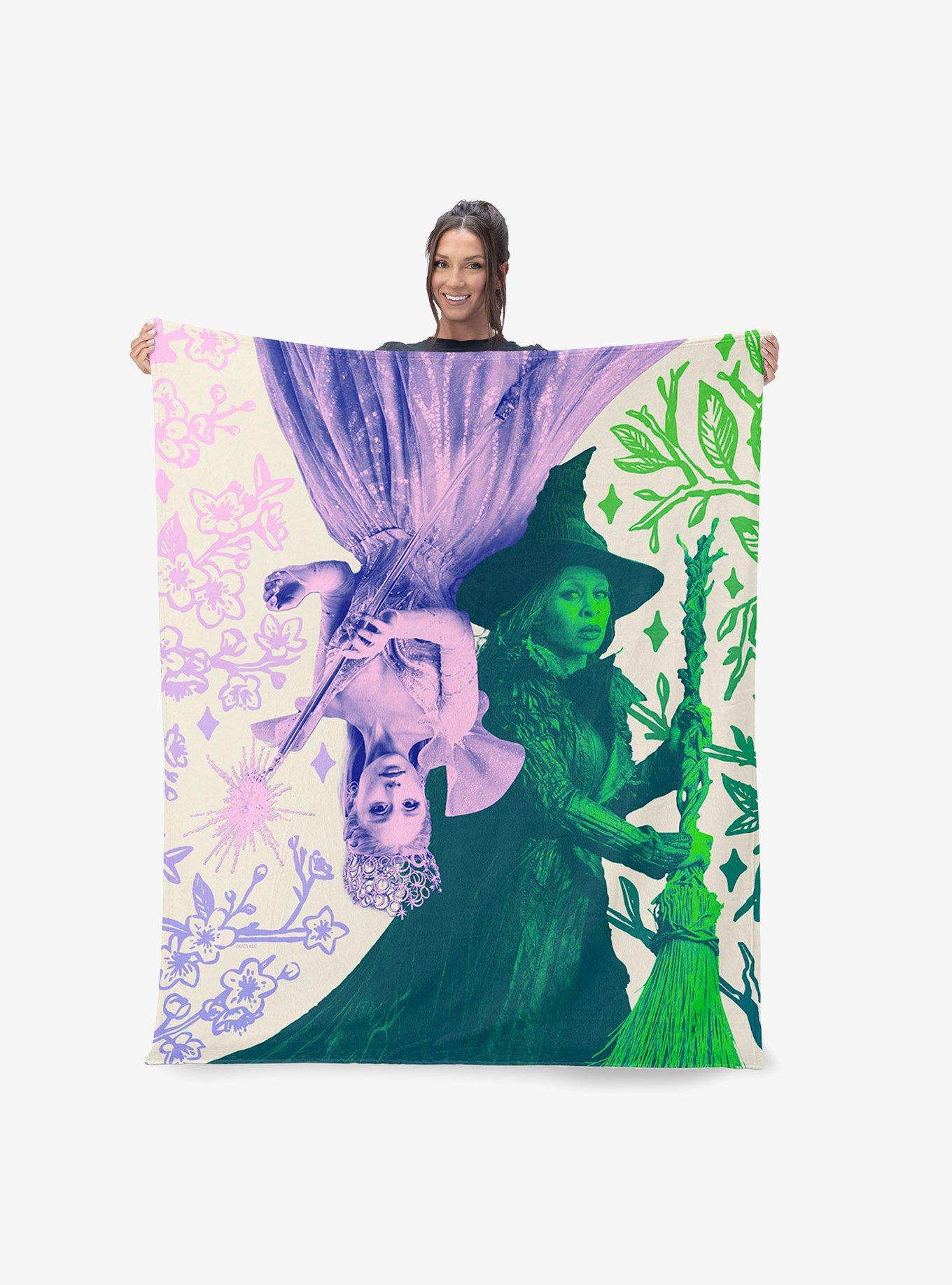 Wicked: For Good Pink and Green 46x60" Silk Touch Throw Blanket, , hi-res