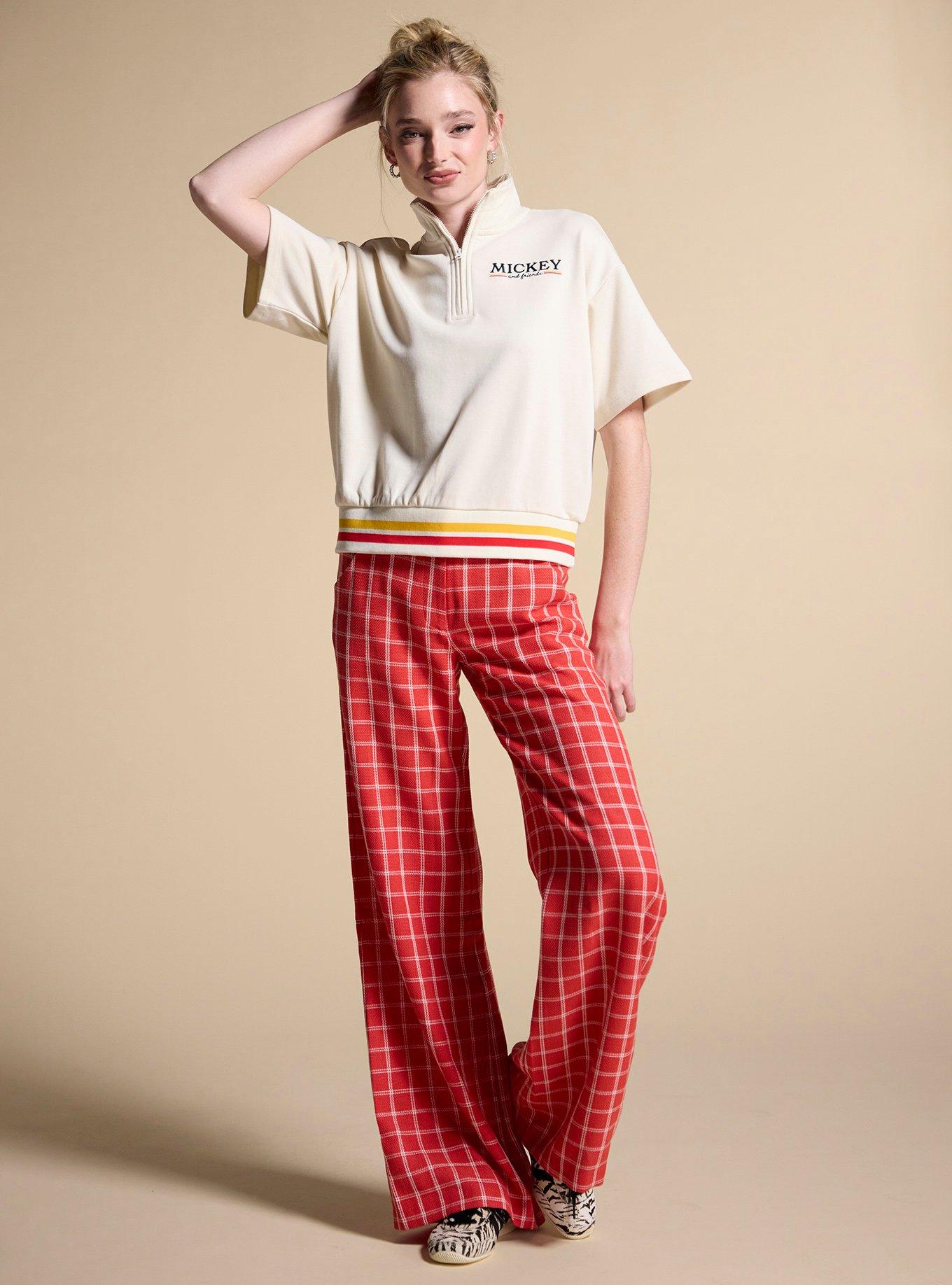 Her Universe Disney Mickey & Friends Short Sleeve Quarter-Zip Crewneck Her Universe Exclusive, MULTI, alternate - view 3