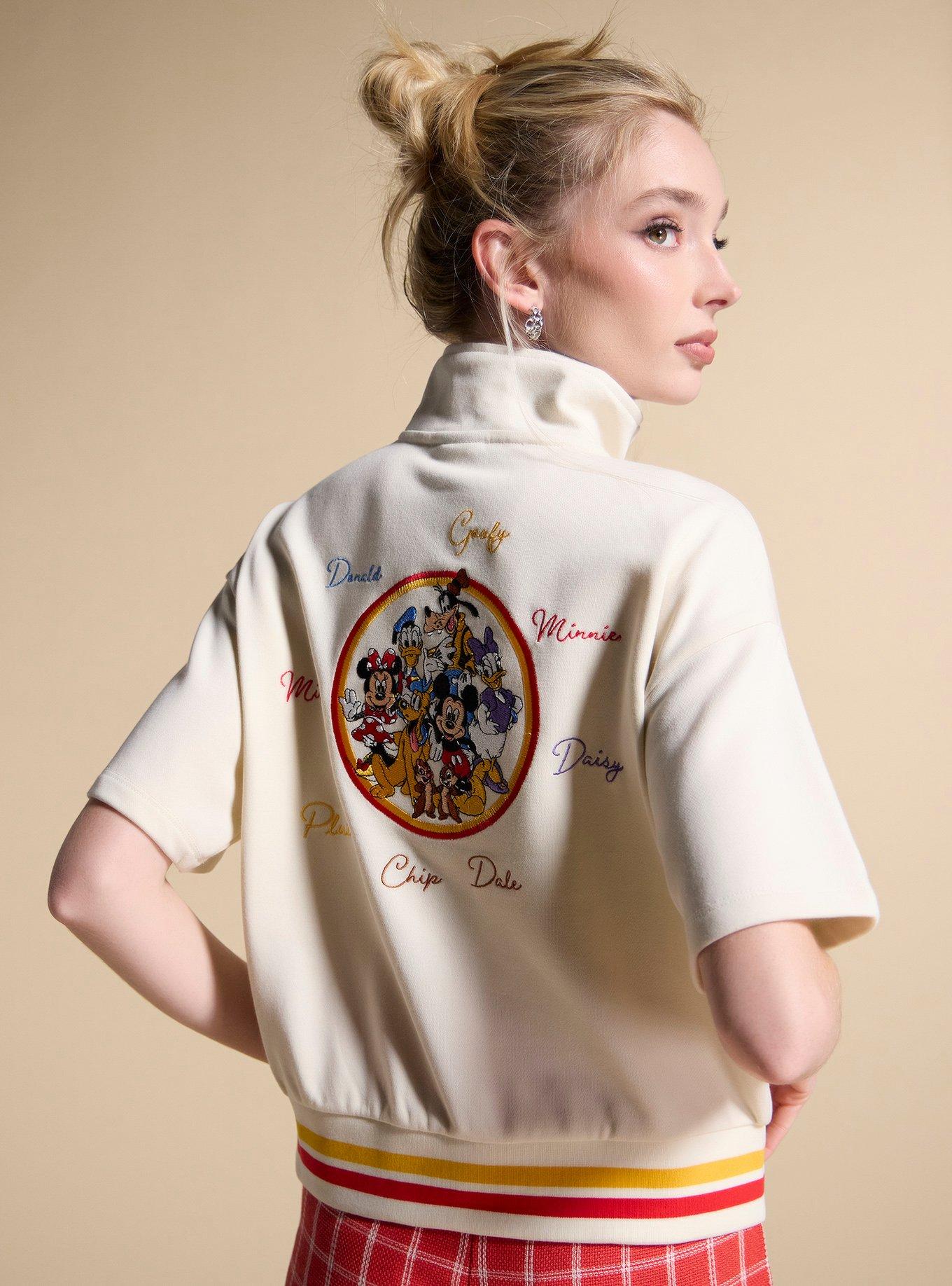 Her Universe Disney Mickey & Friends Short Sleeve Quarter-Zip Crewneck Her Universe Exclusive, MULTI, alternate - view 4